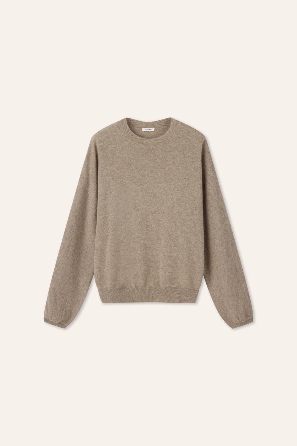 MIRANDA cashemere crew neck sweater (Oatmeal) - STELLAM