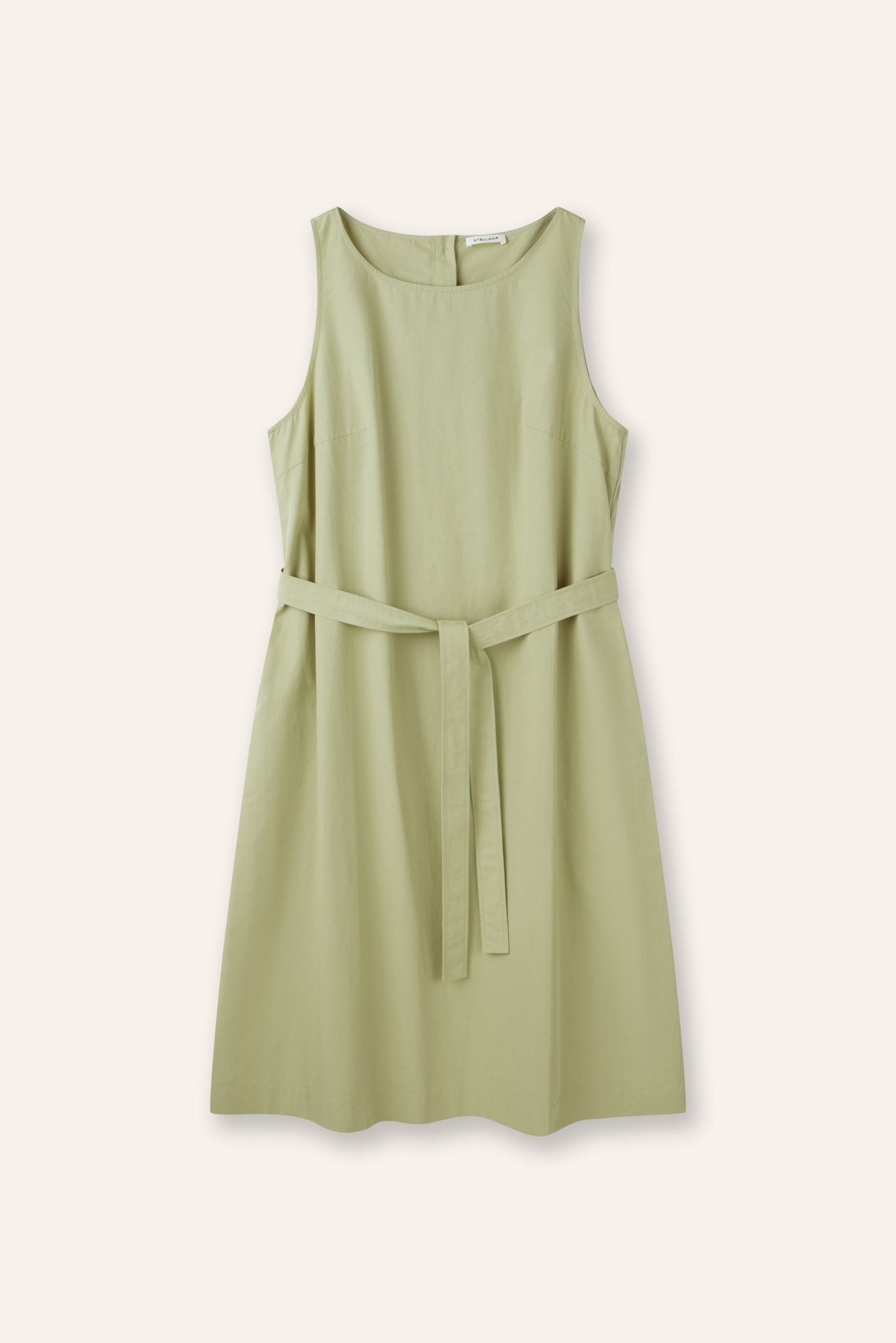 MIU cotton-poplin dress (Sage) - STELLAM