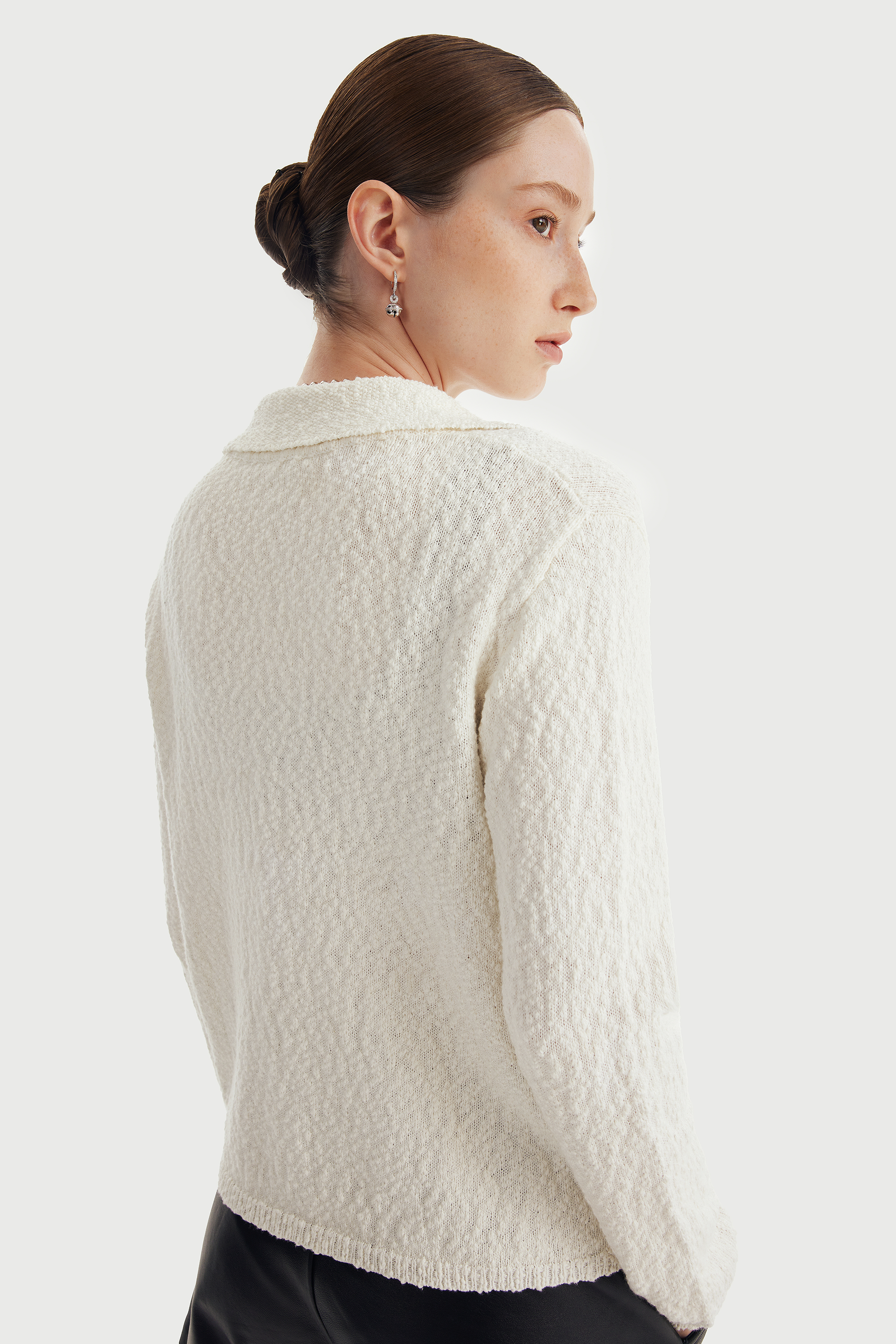 MOSSY cotton cardigan (White)