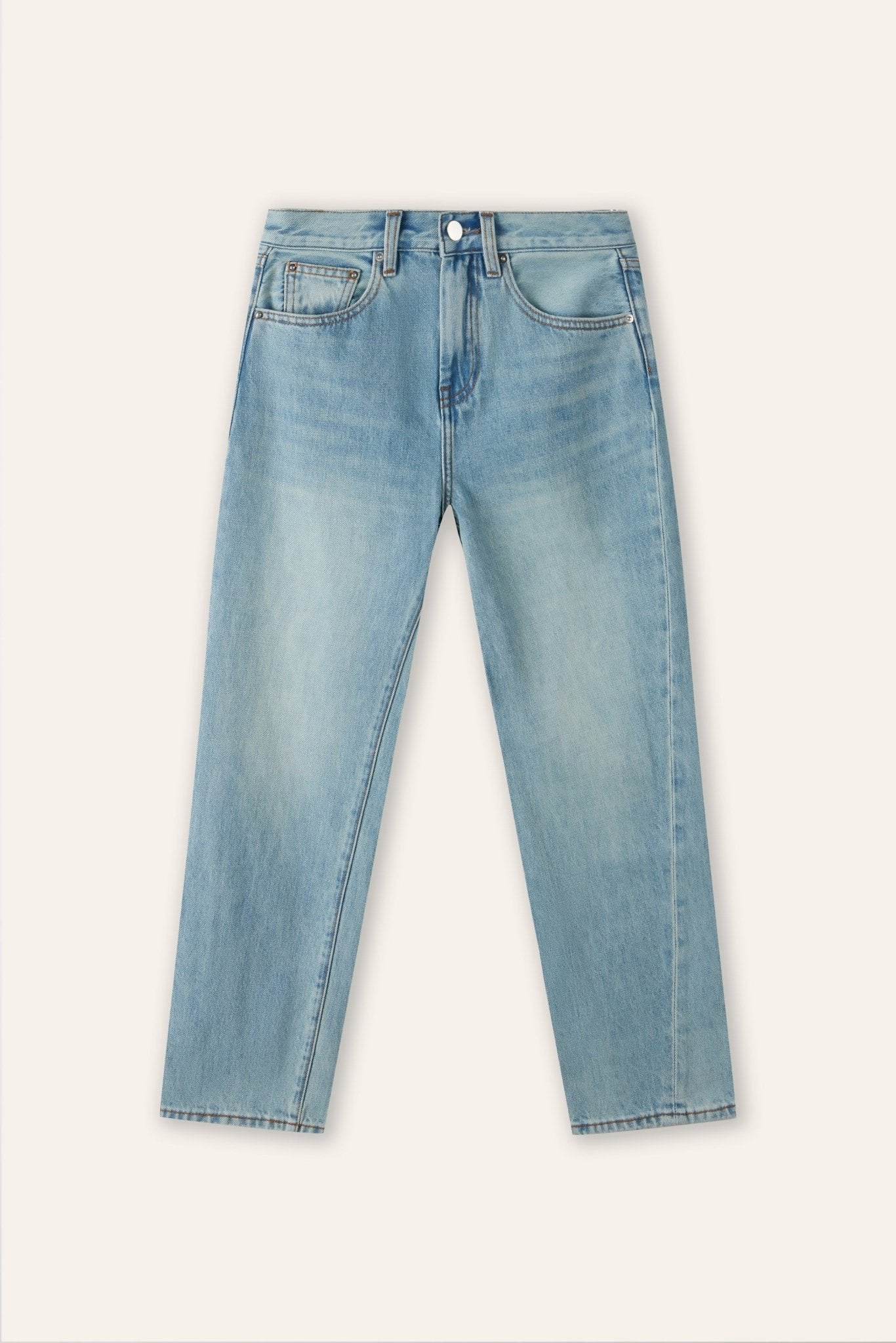 Original twisted high-rise straight-leg jeans (Light blue) - STELLAM