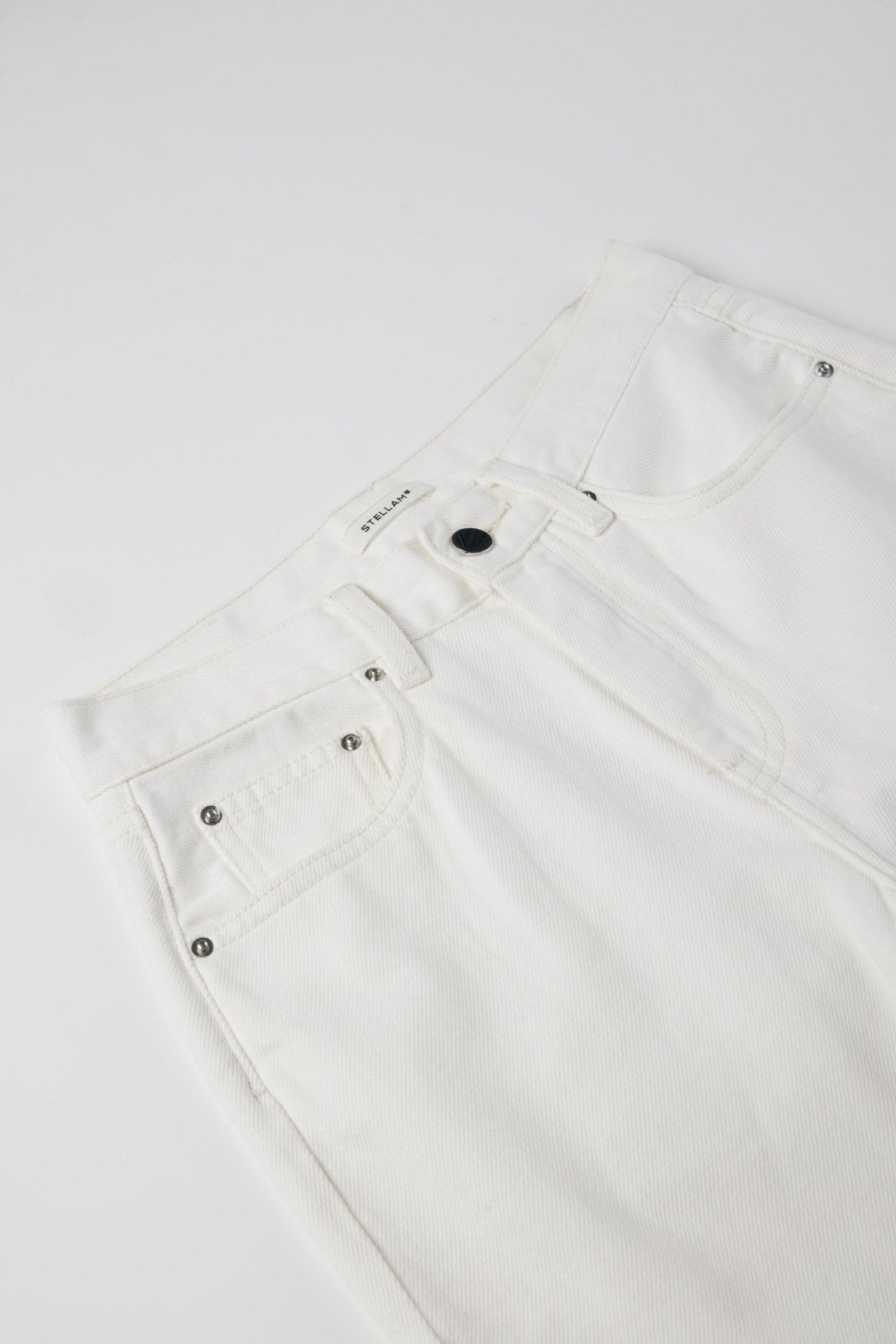 Original twisted high-rise straight-leg jeans (White) - STELLAM