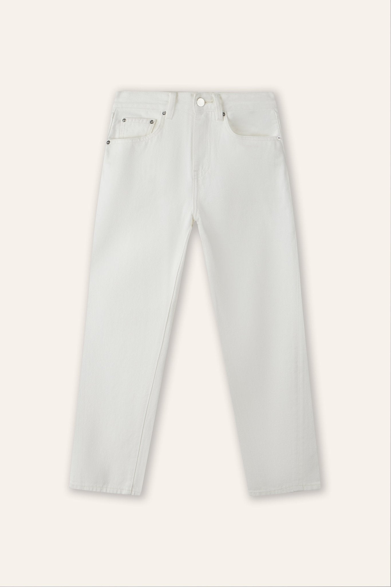 Original twisted high-rise straight-leg jeans (White) - STELLAM
