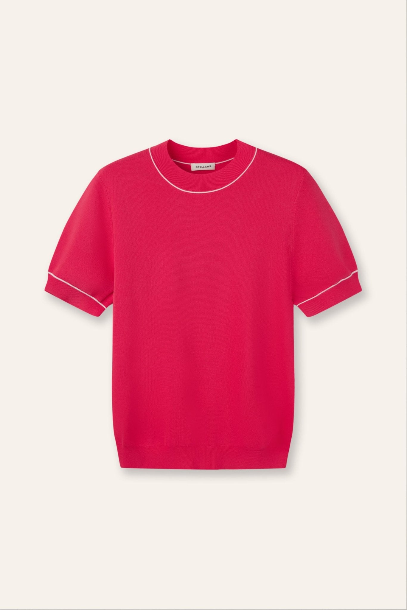 PANNY ribbed-knit top (Watermelon) - STELLAM