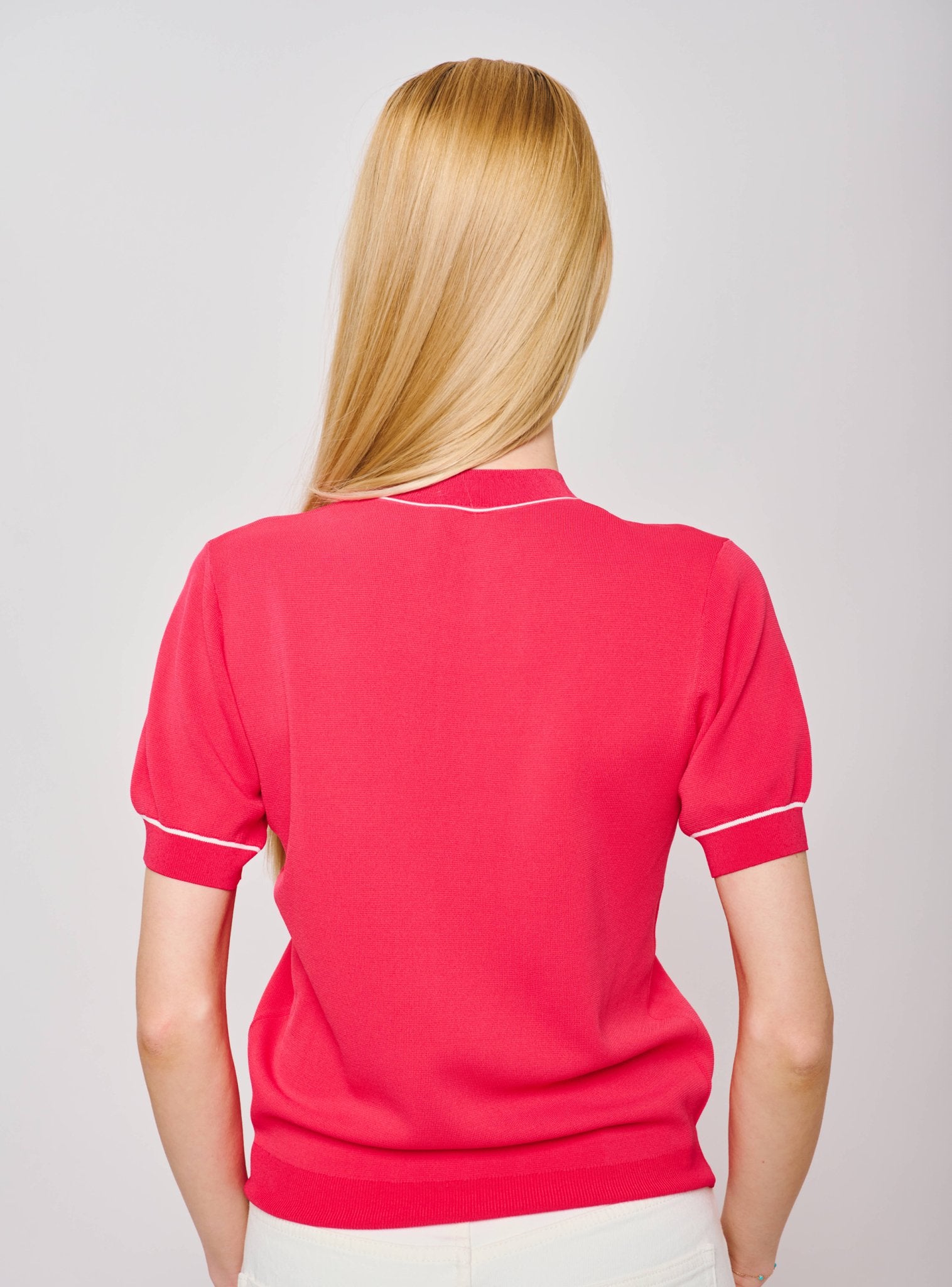 PANNY ribbed-knit top (Watermelon) - STELLAM
