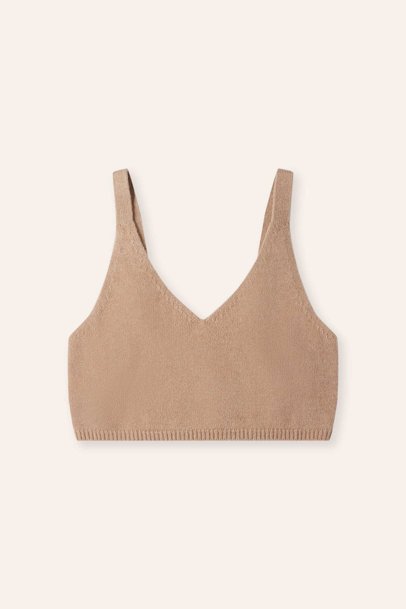 PIAN cashmere-blended tank (Milktea) - STELLAM