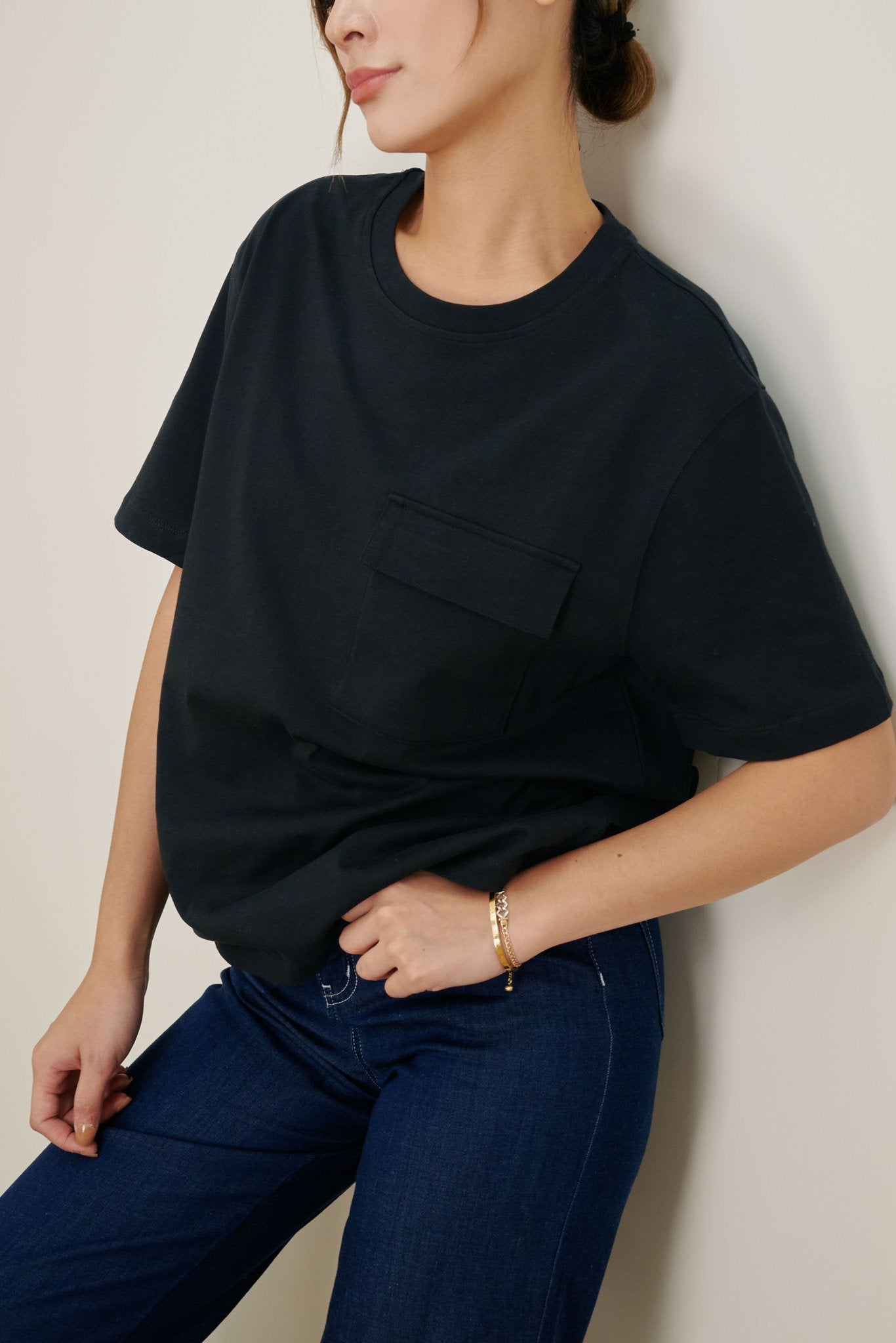 POCKET tee (Black) - STELLAM