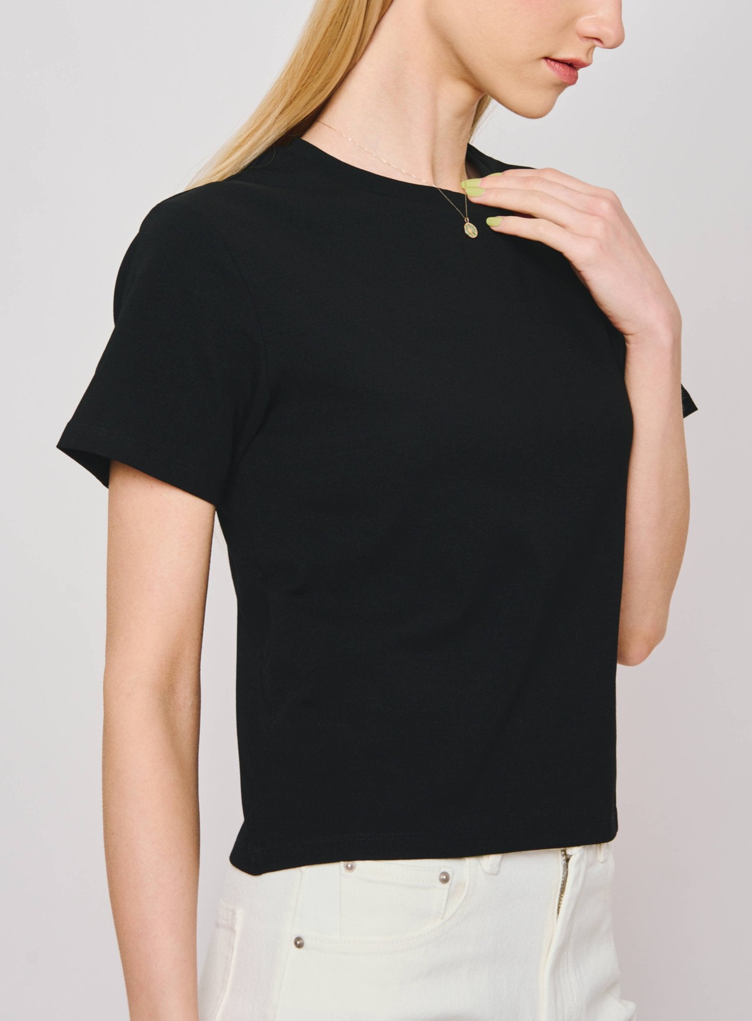 RAS fine-cotton tee (Black) - STELLAM