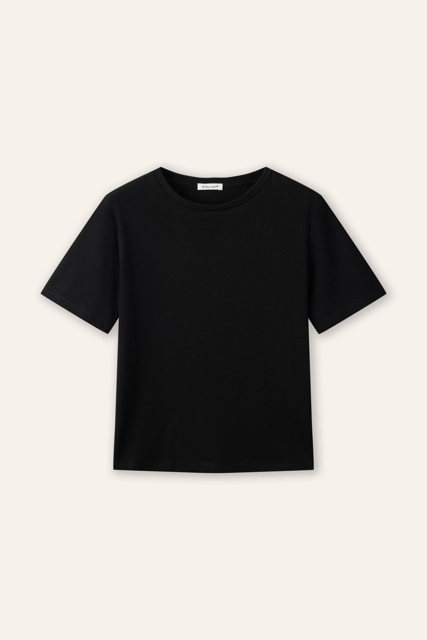 RAS fine-cotton tee (Black) - STELLAM