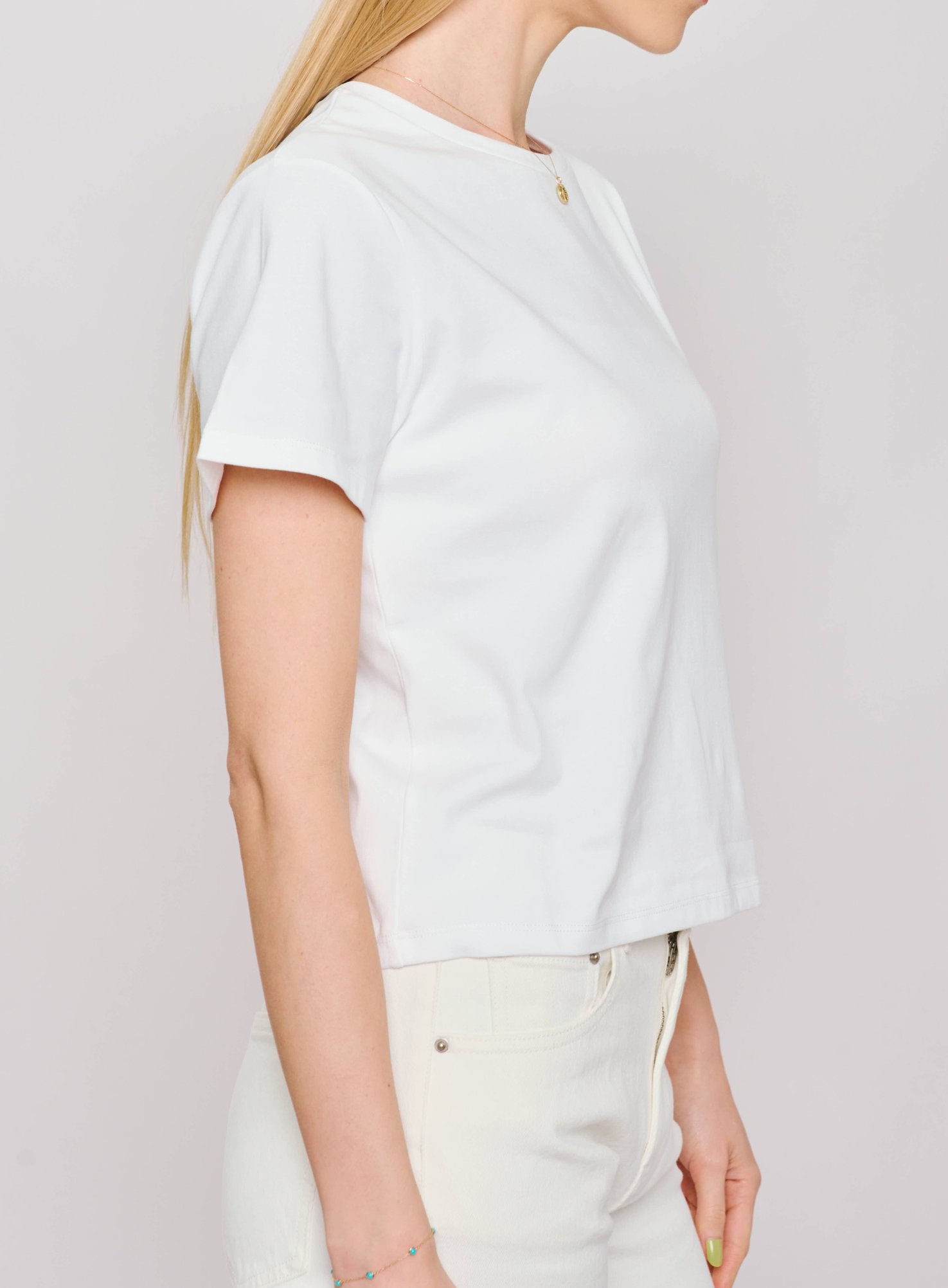 RAS fine-cotton tee (White) - STELLAM