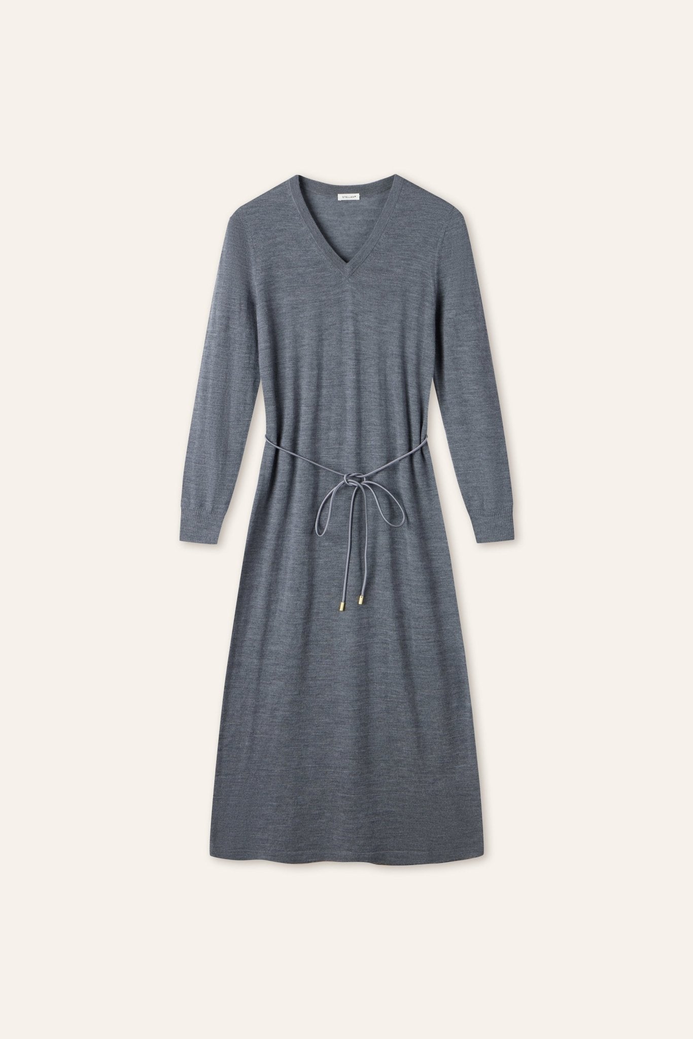 REGAL long knit-dress (Dark grey) - STELLAM