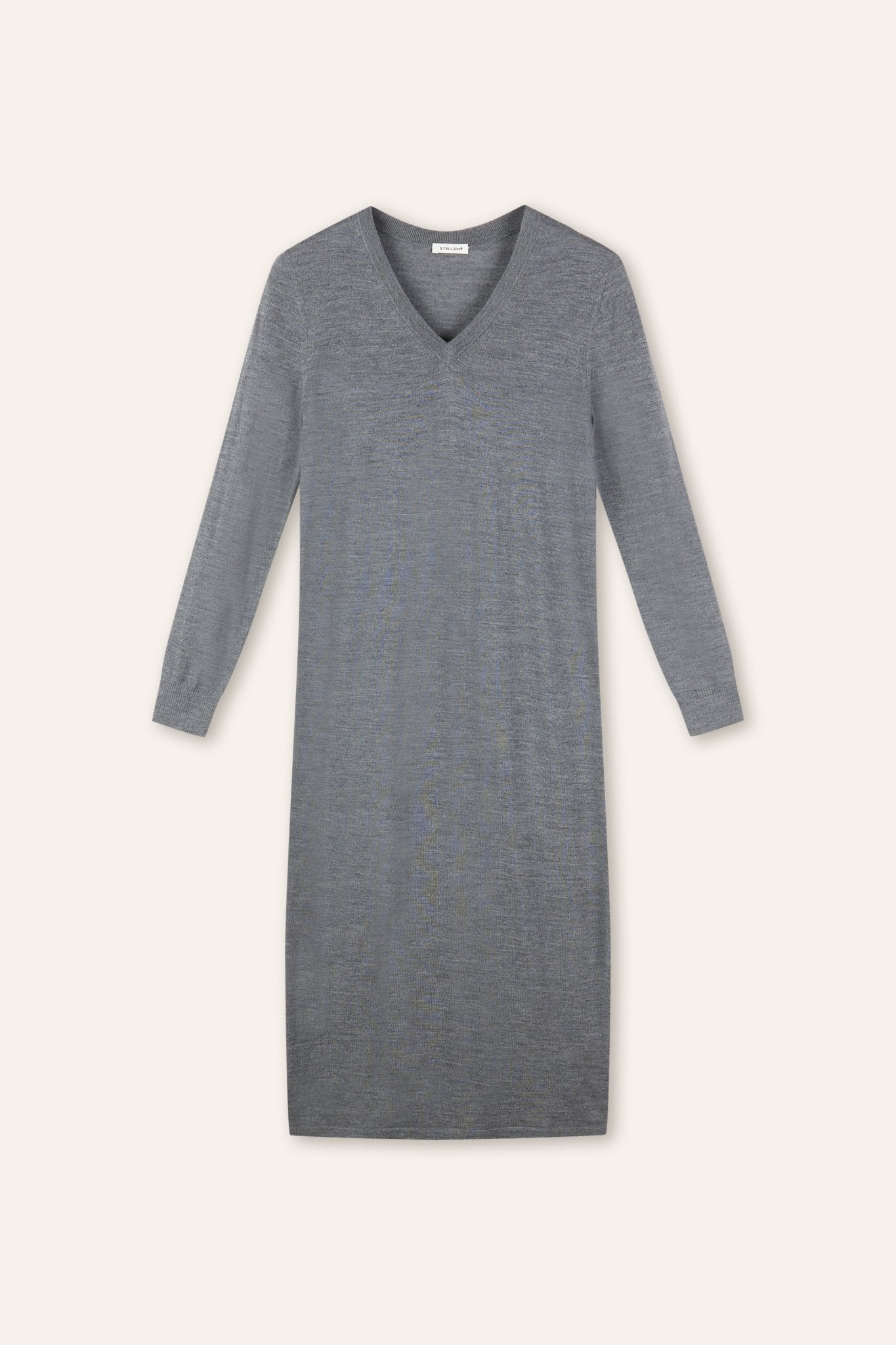 REGAL long knit-dress (Dark grey) - STELLAM