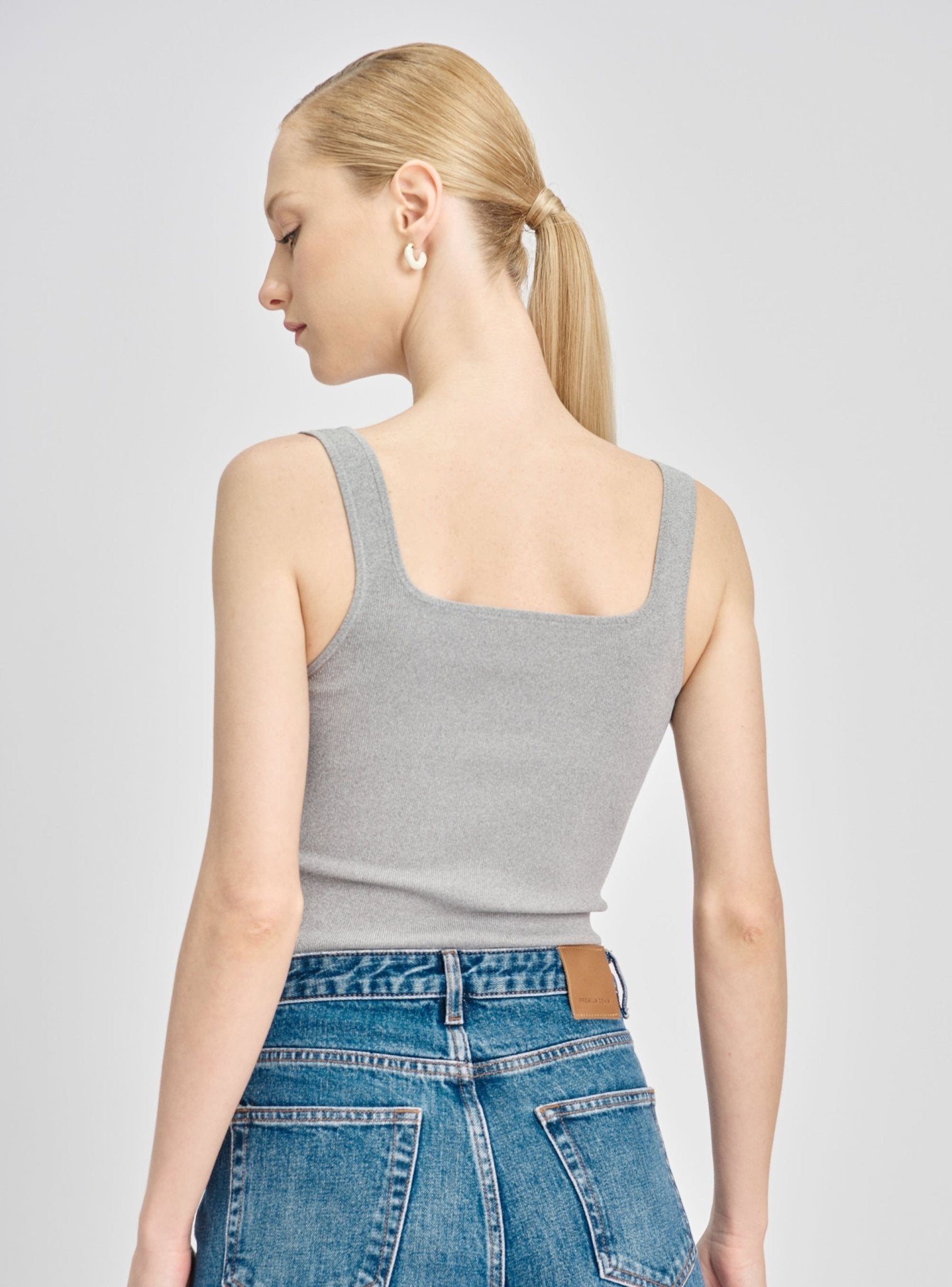ROSEMARY jersey knit top (Grey) - STELLAM