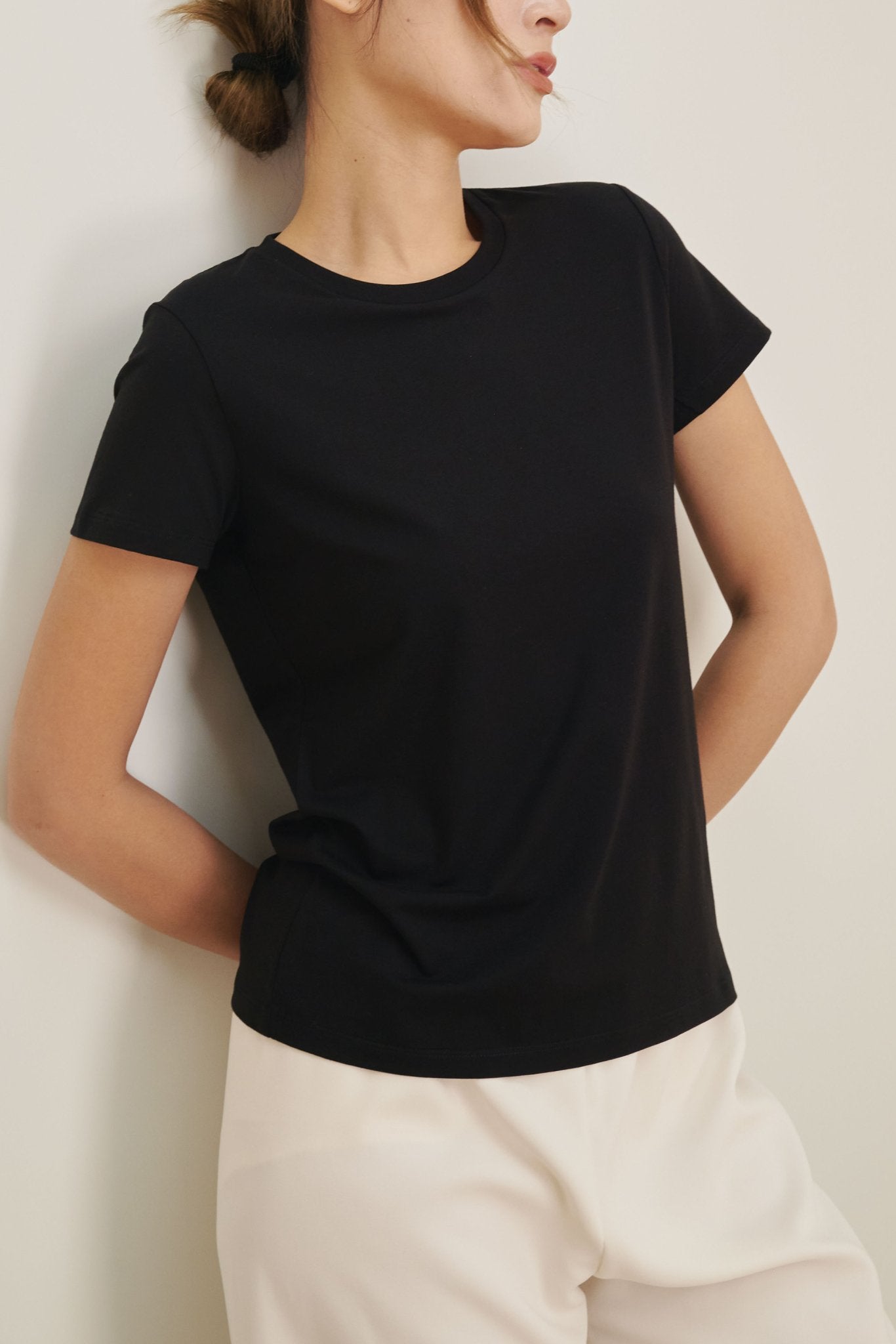 SIGNATURE relaxed jersey tee (Black) - STELLAM