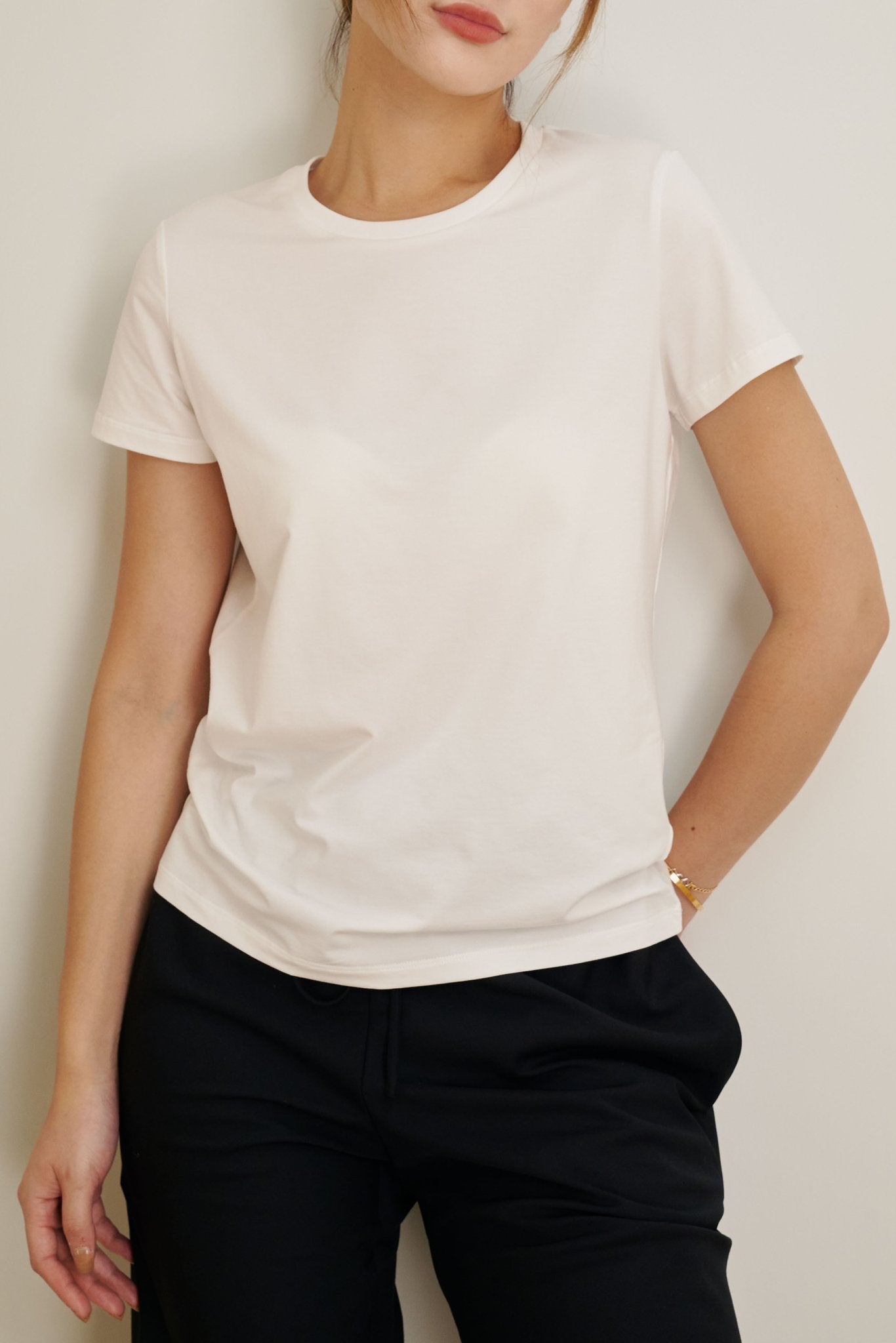 SIGNATURE relaxed jersey tee (White) - STELLAM