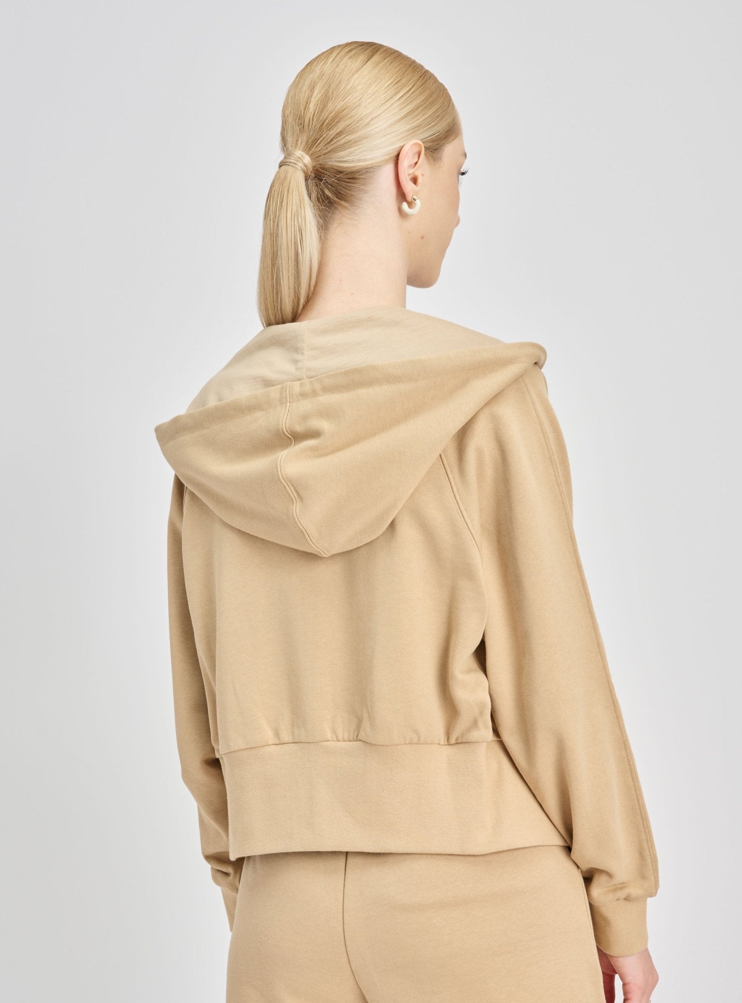 VENICE cotton hoodie jacket (Khaki) - STELLAM
