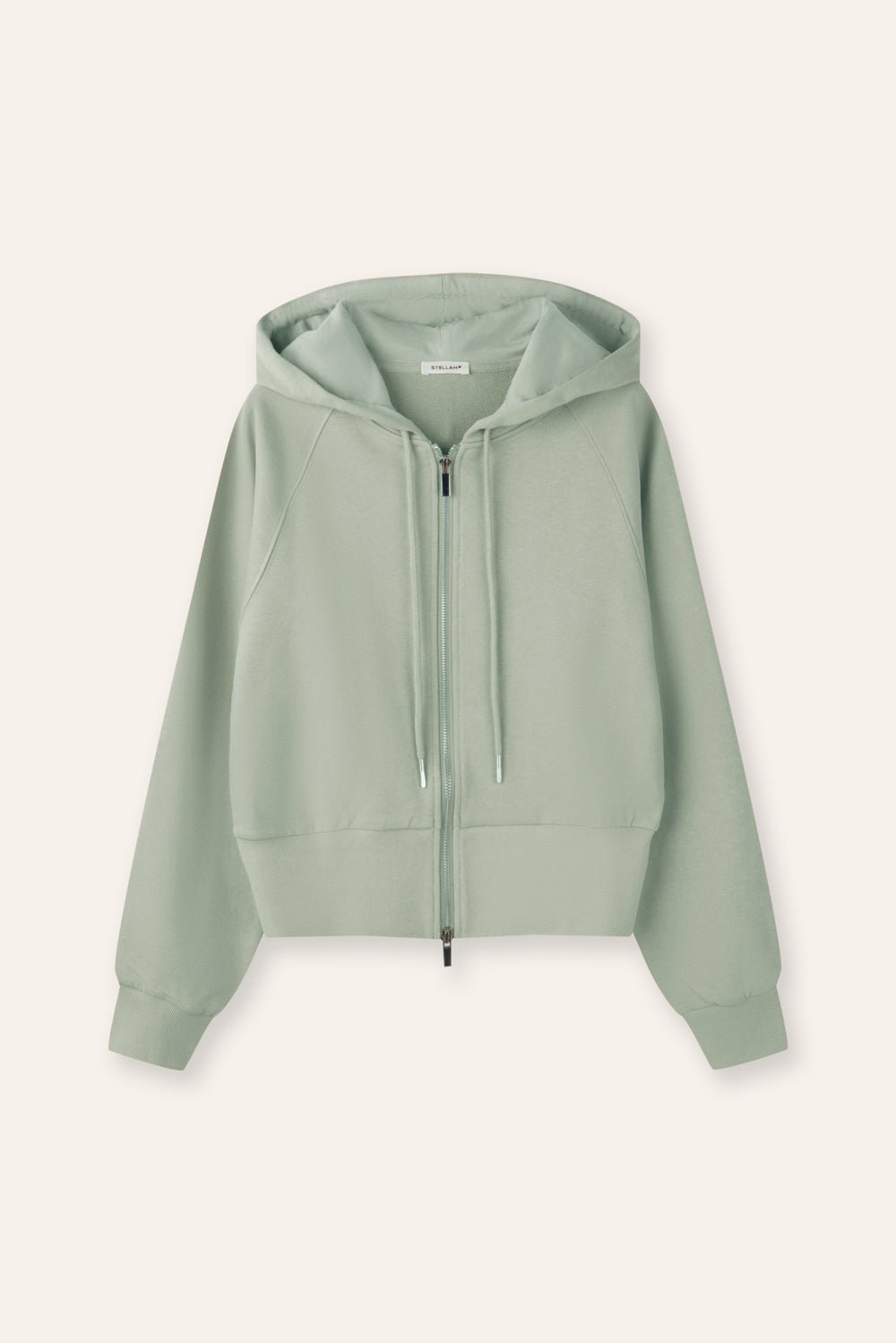 VENICE cotton hoodie jacket (Light green) - STELLAM