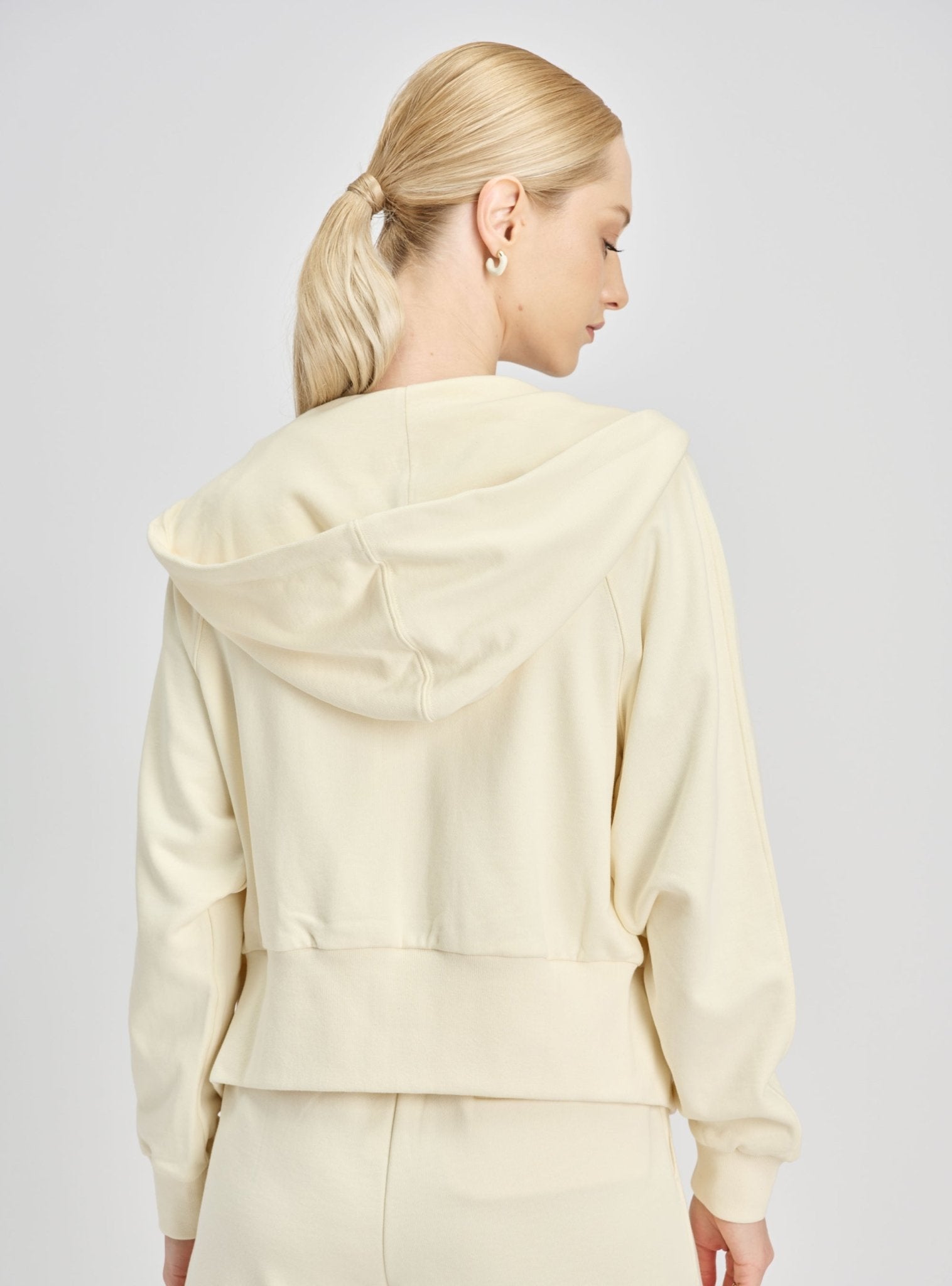 VENICE cotton hoodie jacket (Light yellow) - STELLAM