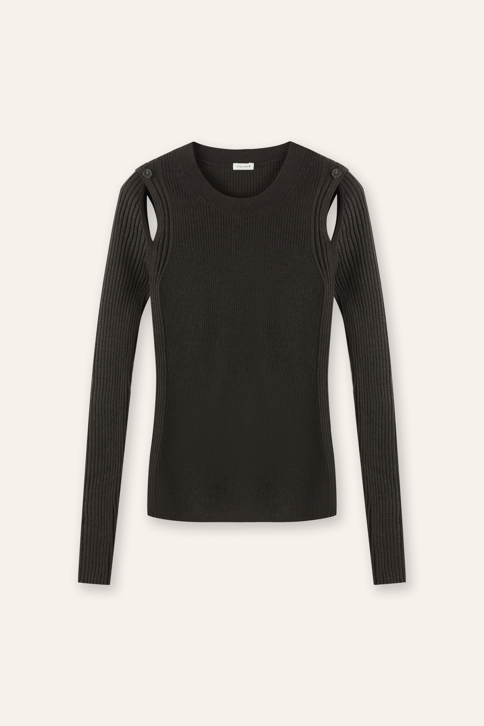 ZAZA cut-out wool sweater (Charcoal)