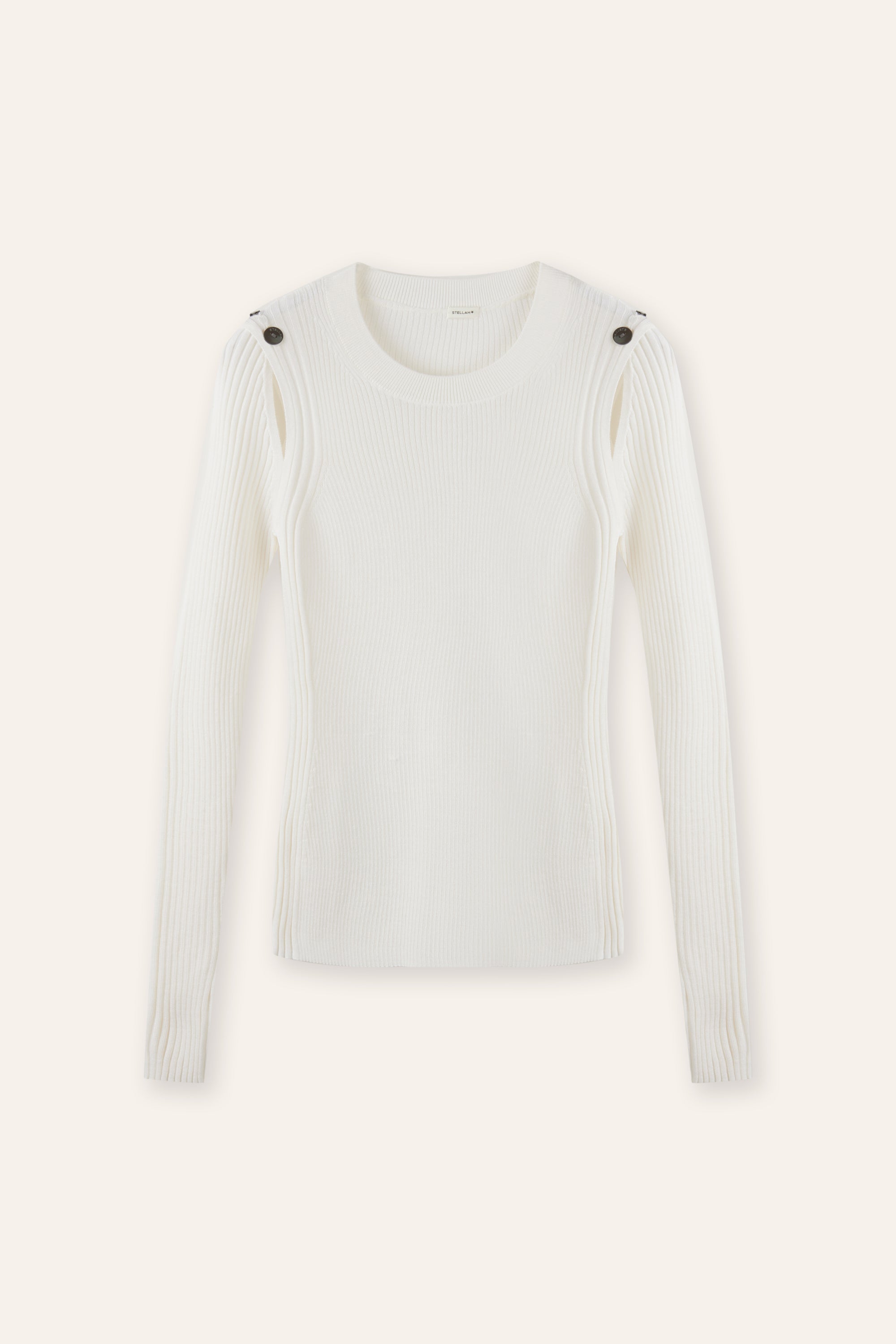 ZAZA cut-out wool sweater (White)
