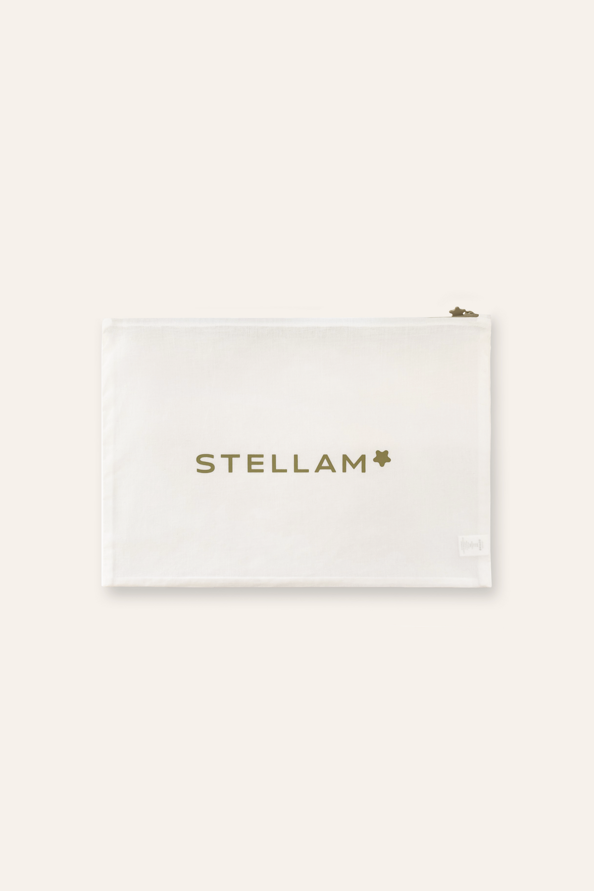 STELLAM TRAVEL COTTON ZIP BAG (White)
