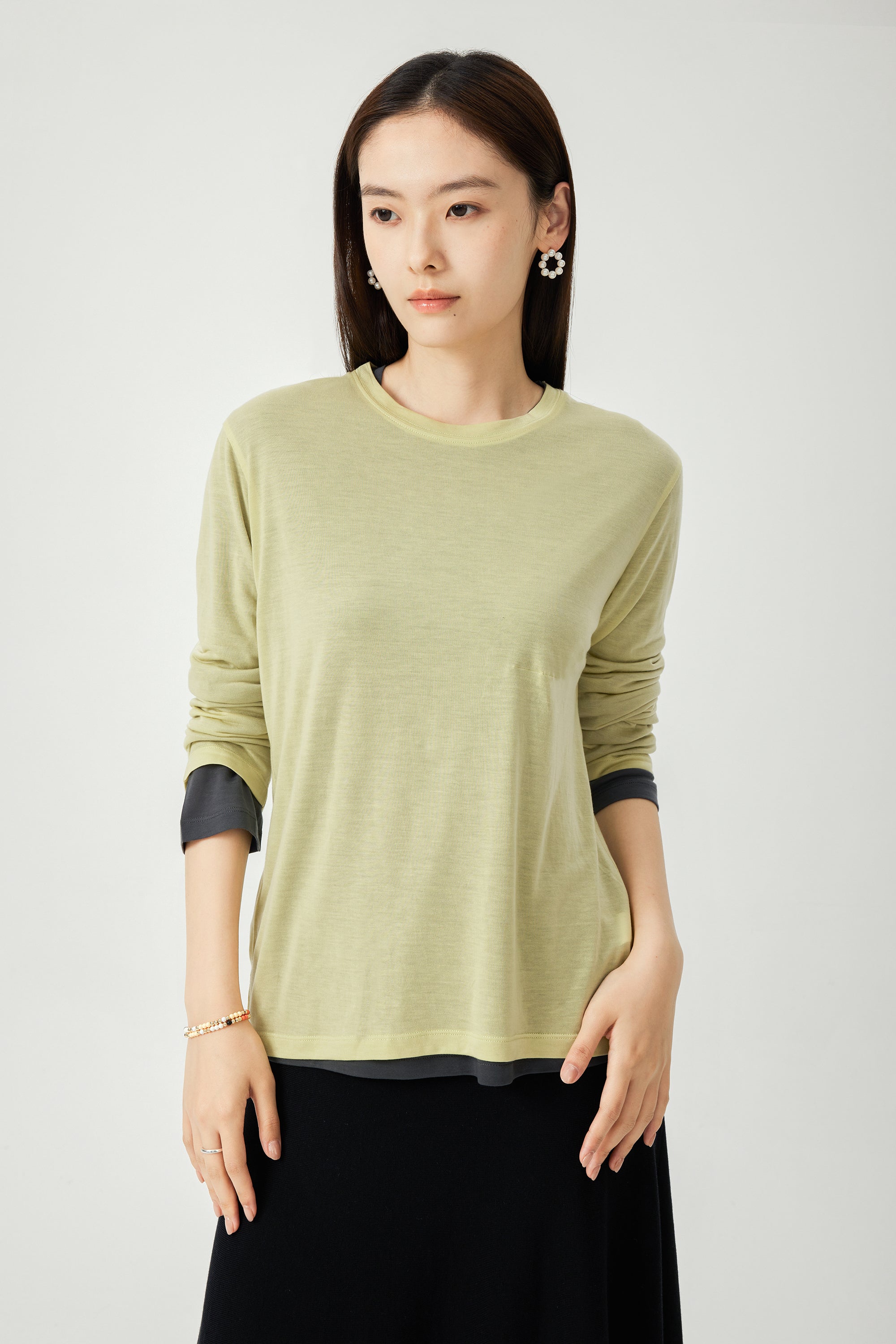 IRIS TENCEL™ easy-care top (Lime)