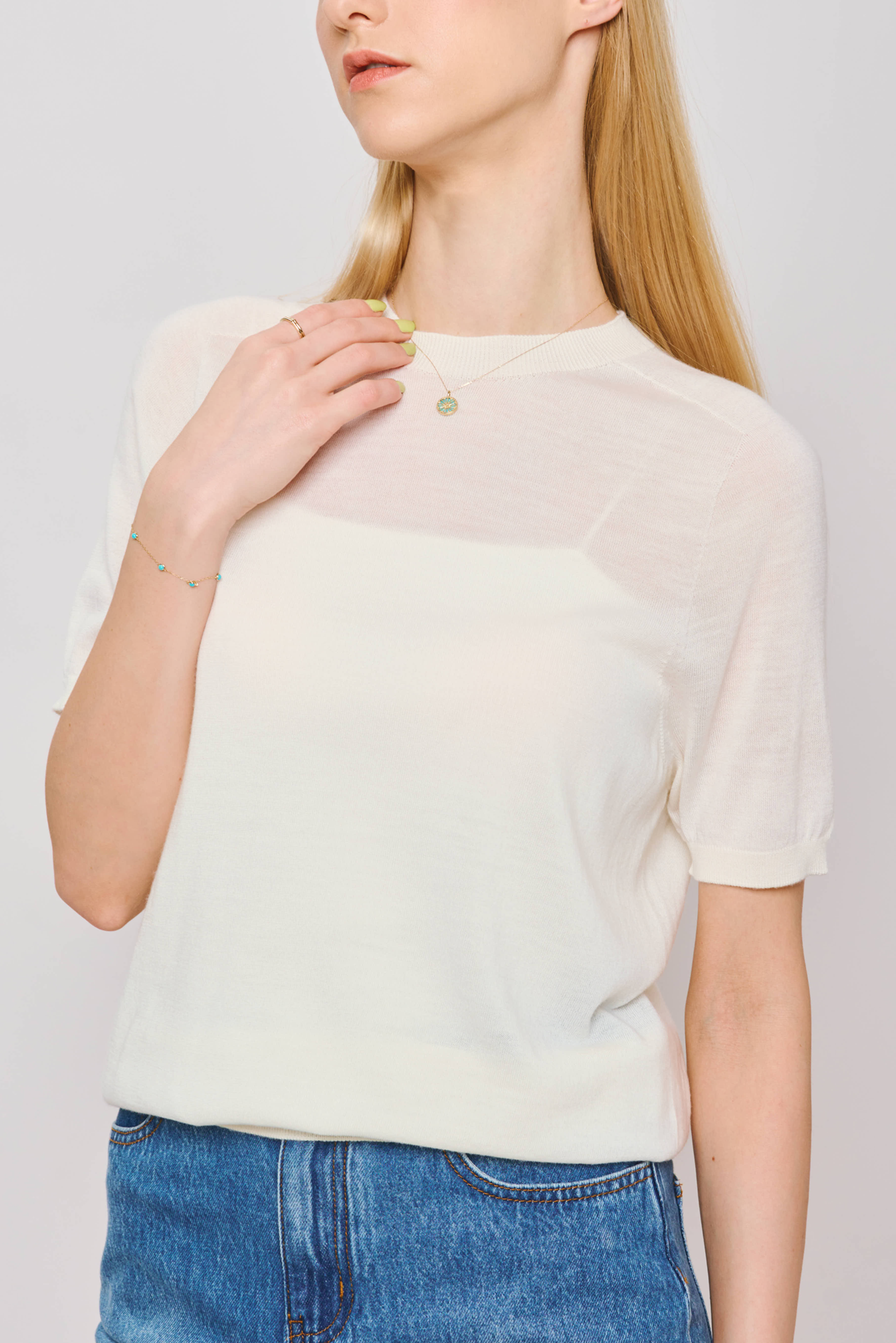 MAYA superfine merino wool top  (White)