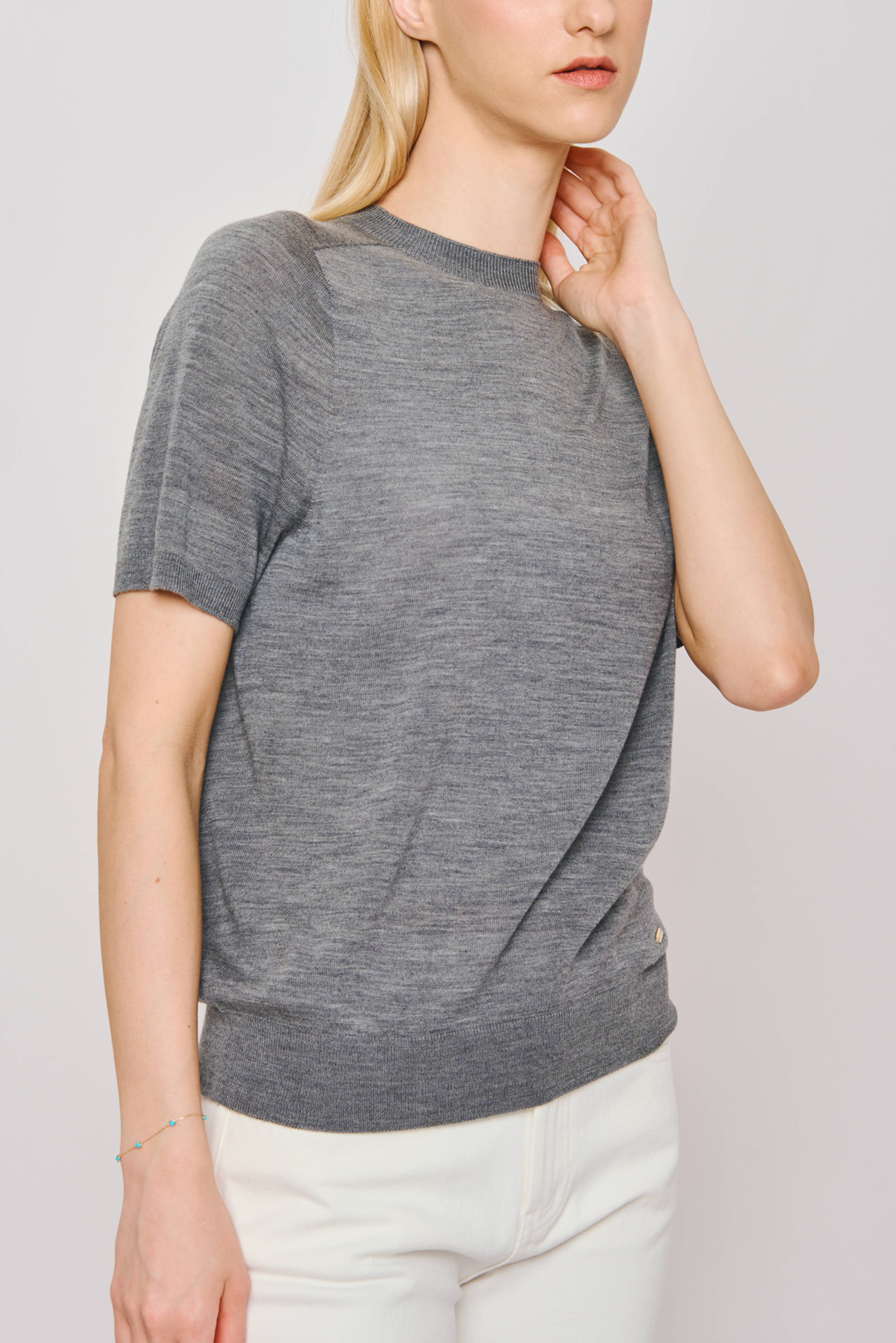 MAYA superfine merino wool top  (Grey)