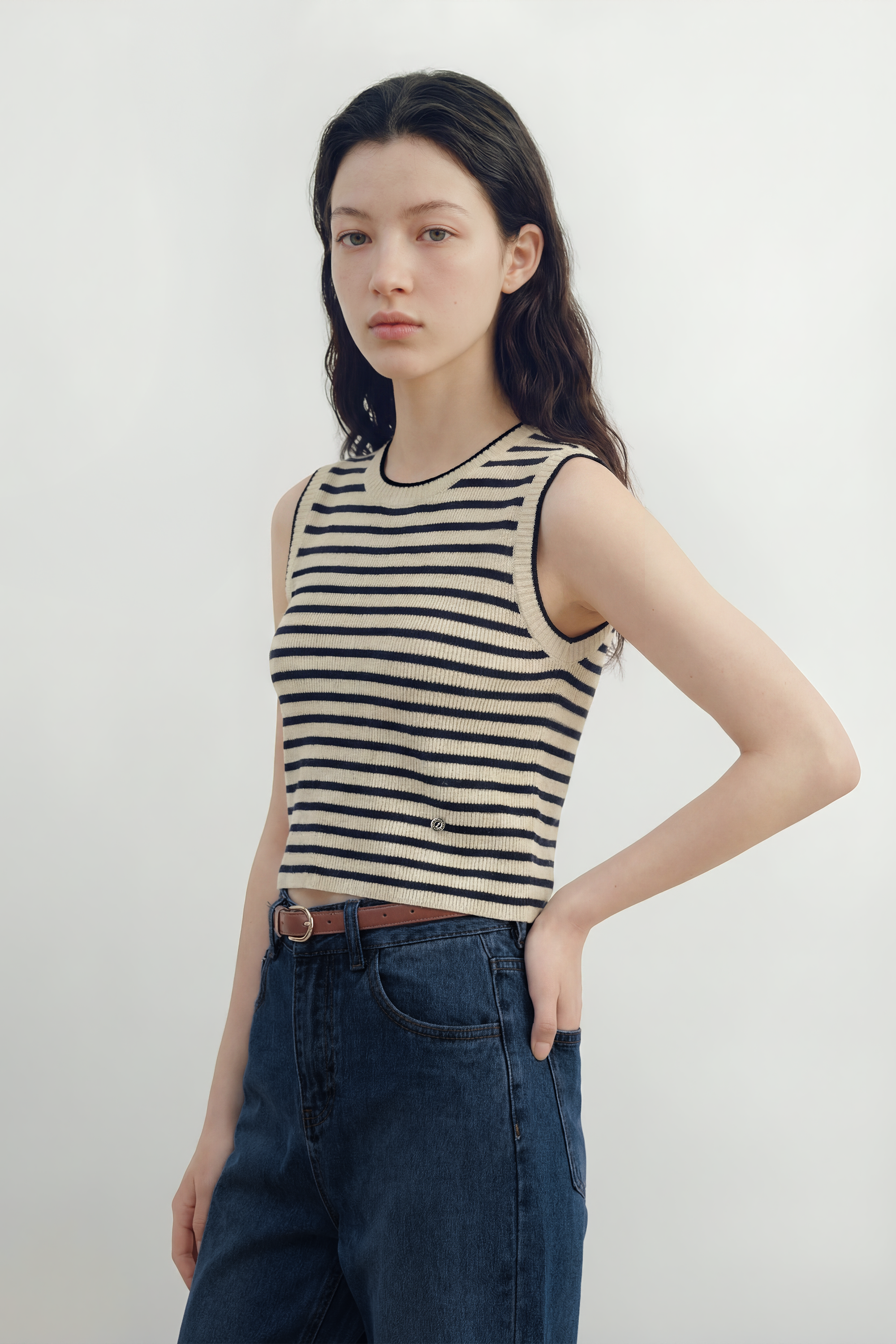 SATURN 條紋無袖上衣（條紋）