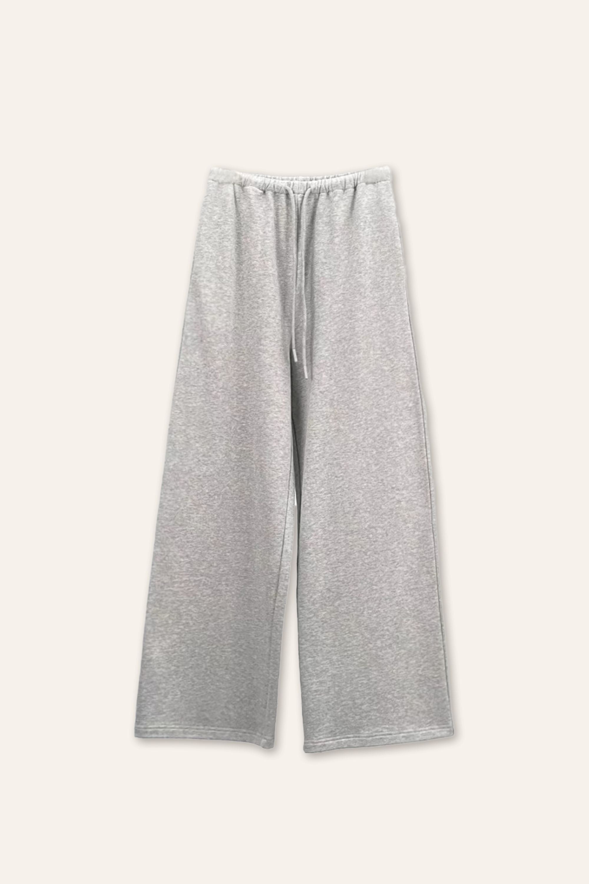 FLY cotton wide leg pants (Grey)