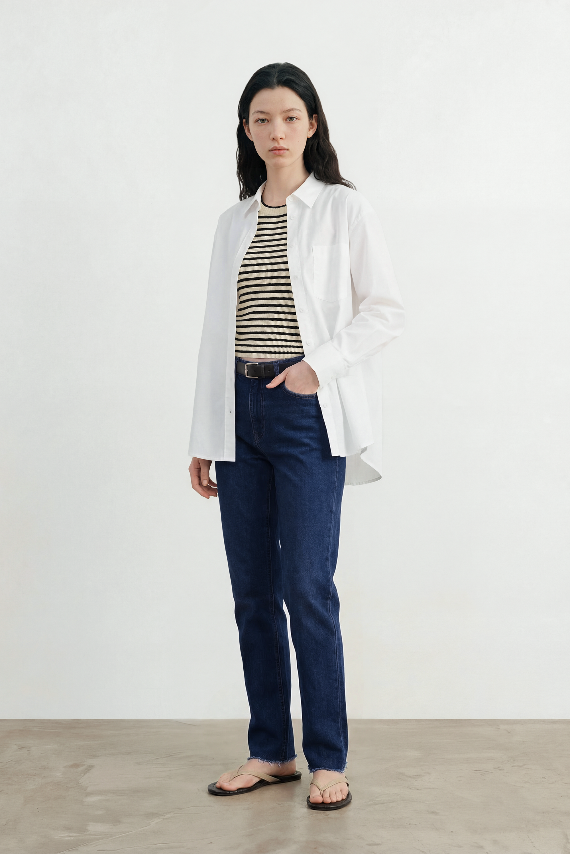 SATURN stripe sleeveless top (Stripe)