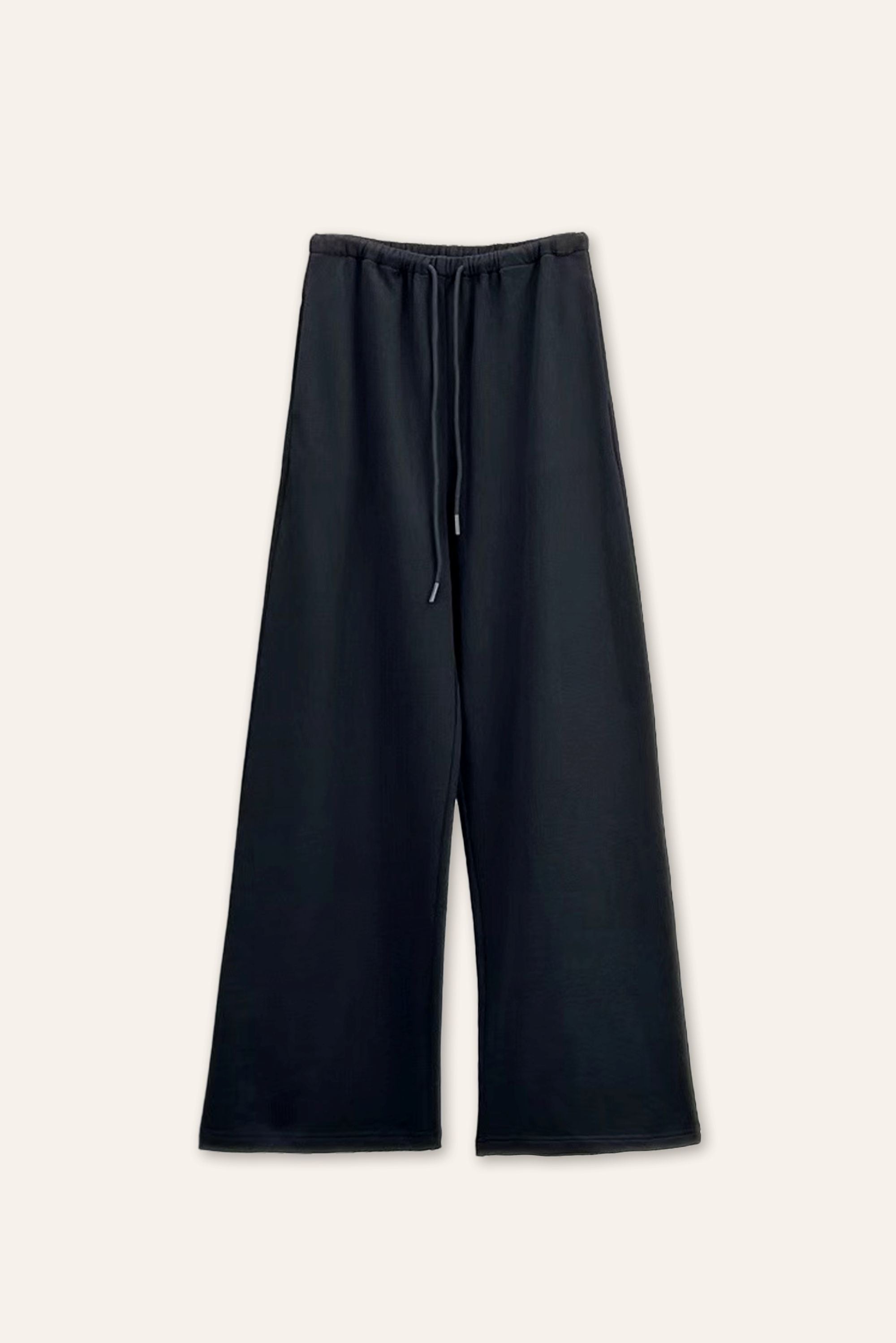 FLY cotton wide leg pants (Black)