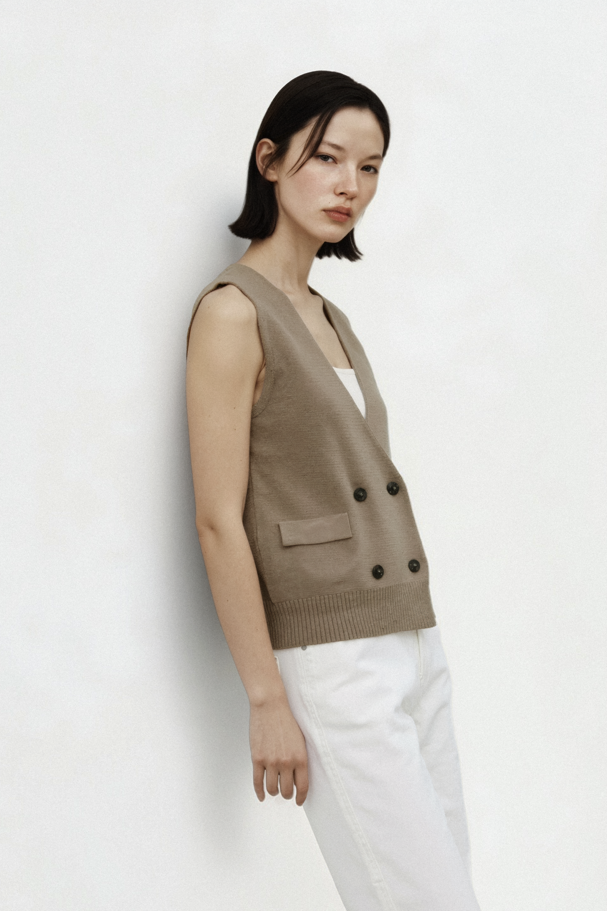 CIAO cotton gilet (Khaki)