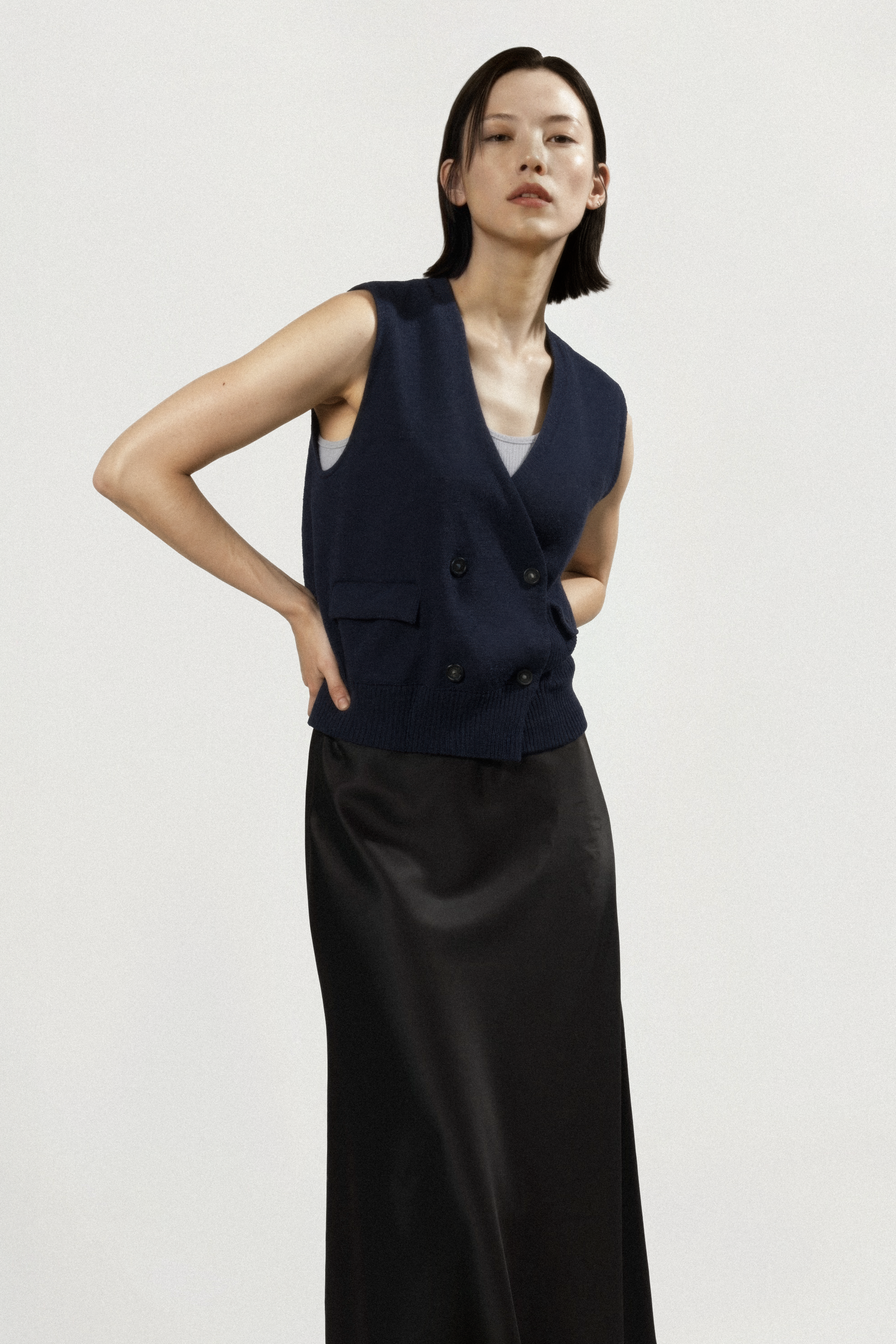 CIAO cotton gilet (Navy)