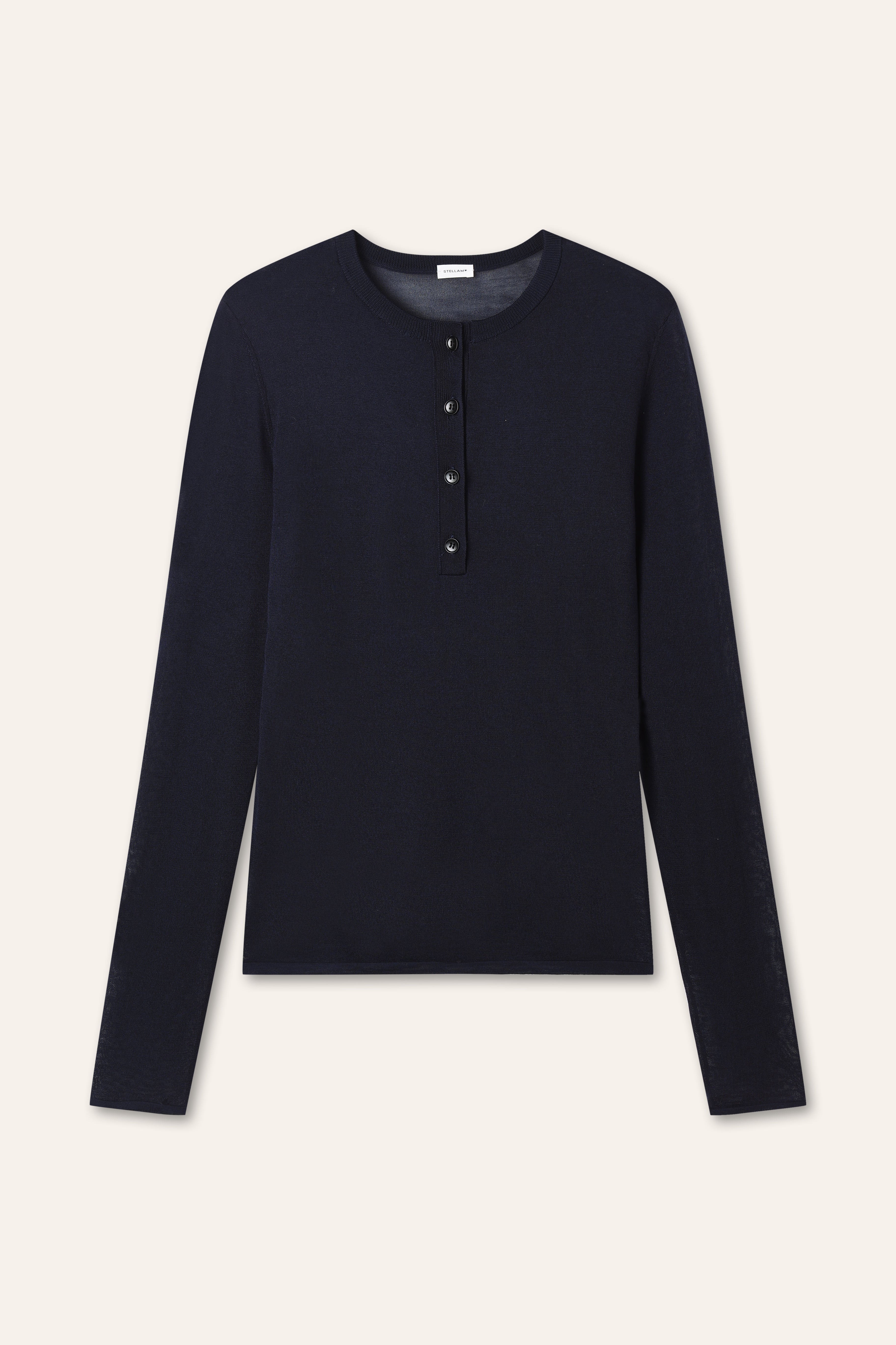 PEBBLE TENCEL top (Navy)