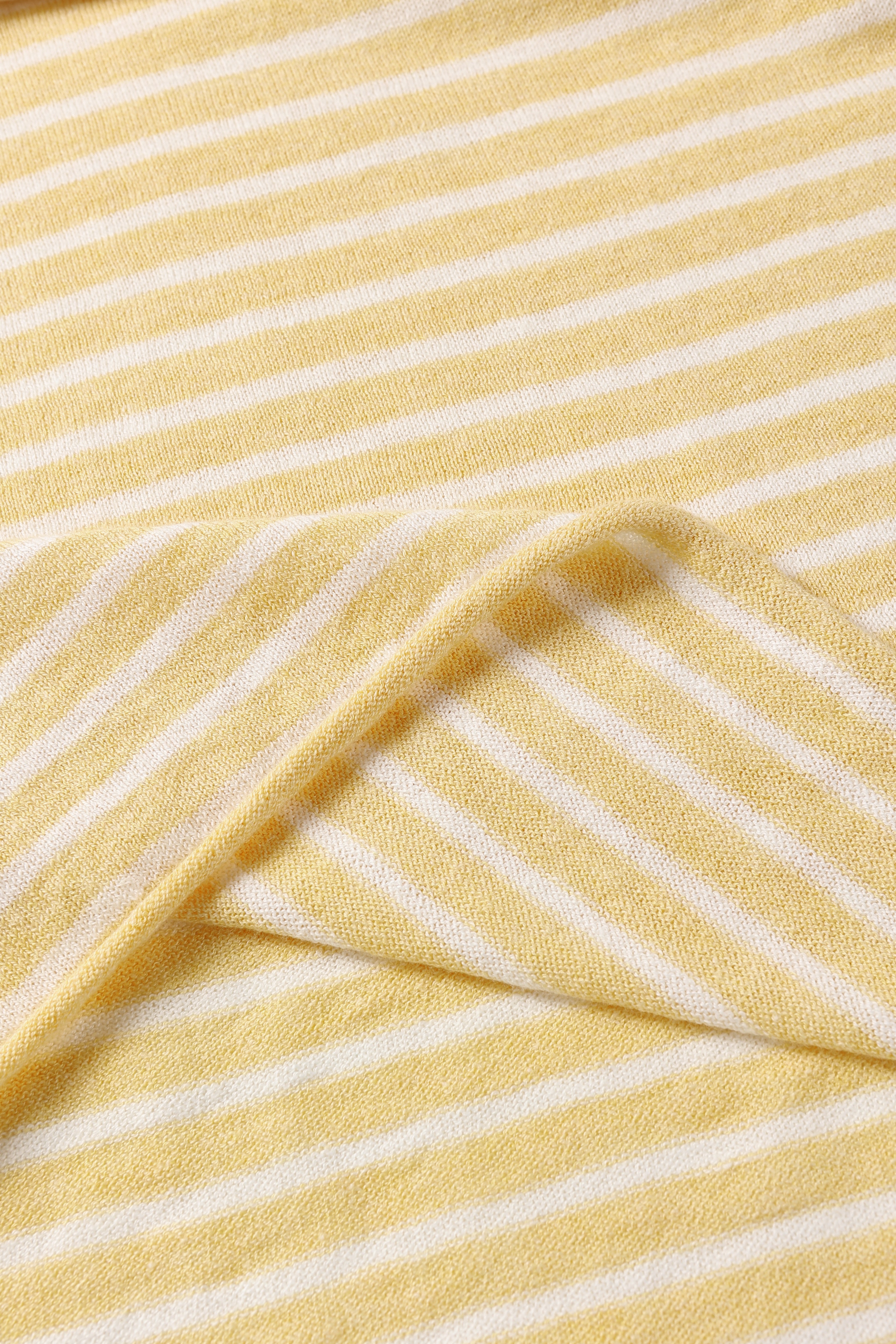 BET linen cotton oversize tee (Yellow stripe)