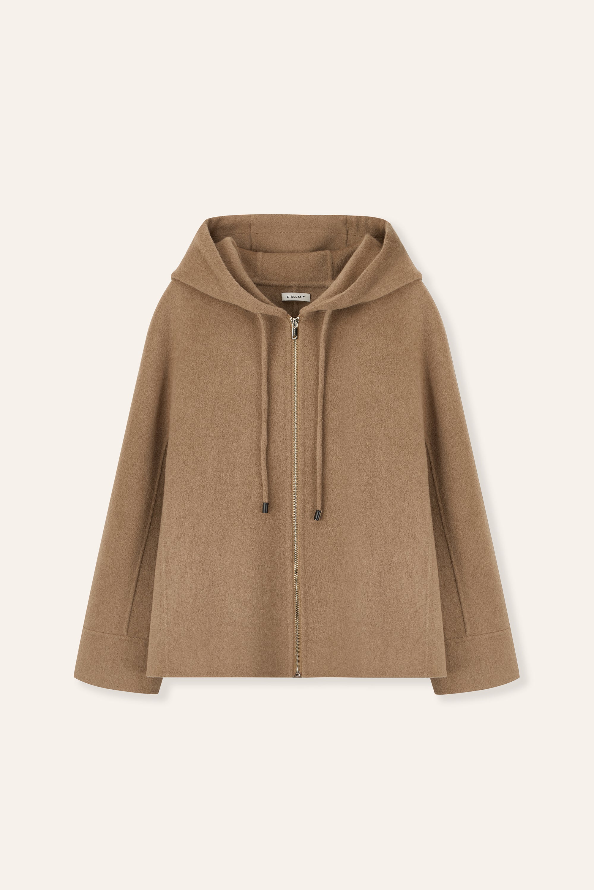CAMIE 2.0 wool-blended zip jacket (Camel)