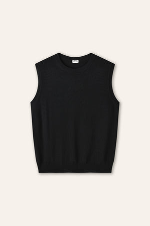 CASI marino wool vest (Black)