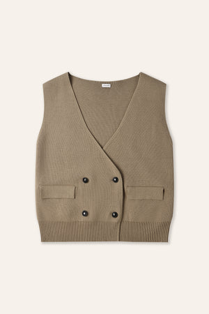 CIAO cotton gilet (Khaki)