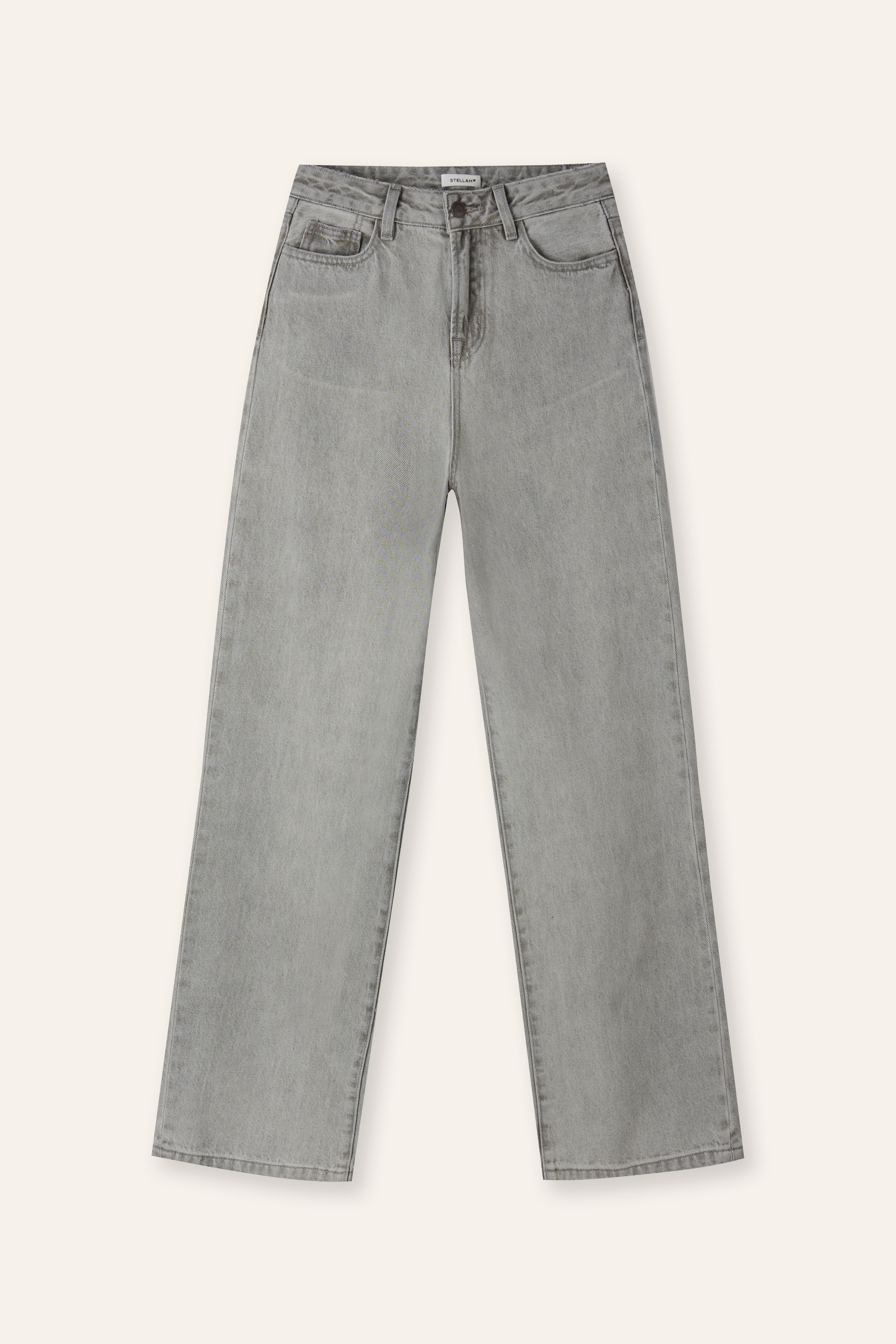 EG high-waisted wide-leg jeans (Grey)