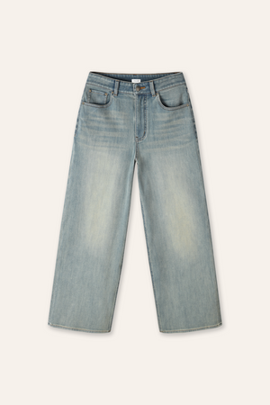 KENT washed wide-ler jeans (Light Blue)