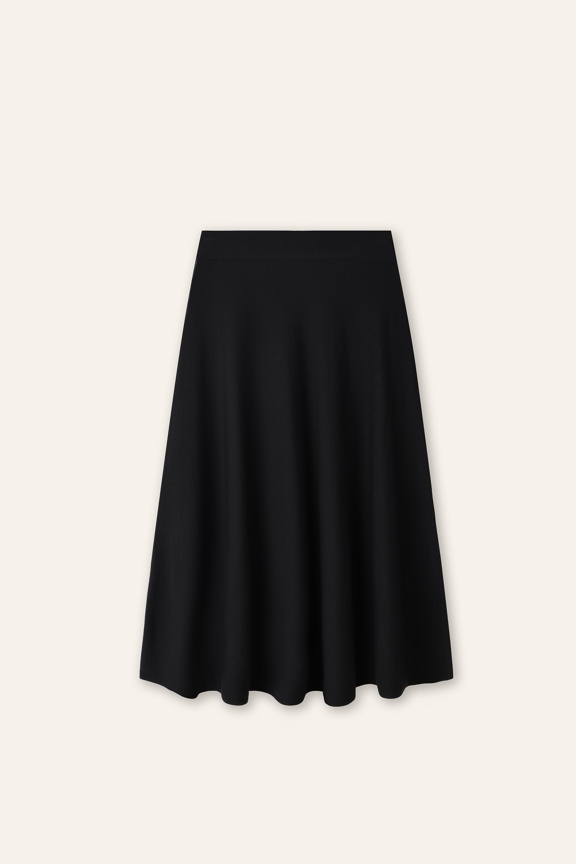 LAMA silk-blended midi skirt (Black)