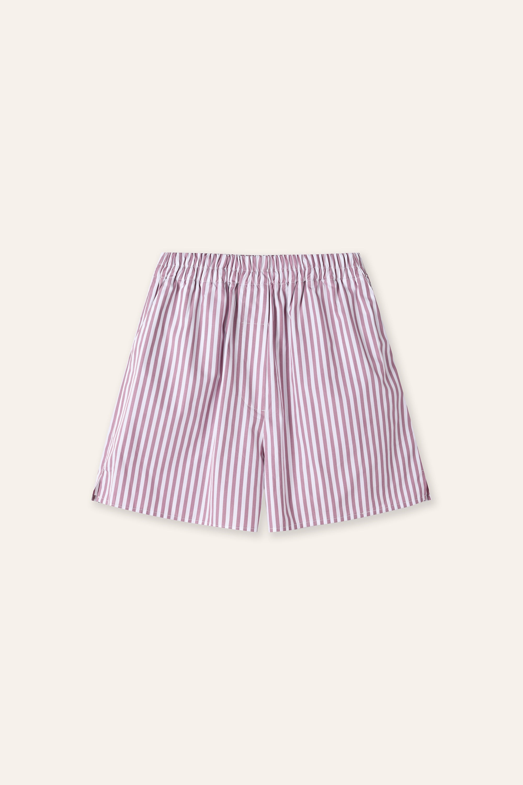 LARE cotton striped shorts (Pastel pink stripe)
