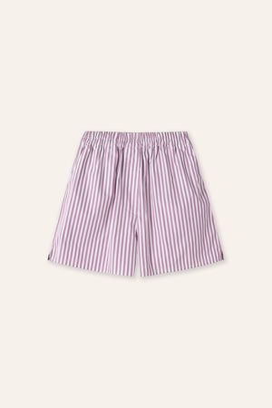 LARE cotton striped shorts (Pastel pink stripe)