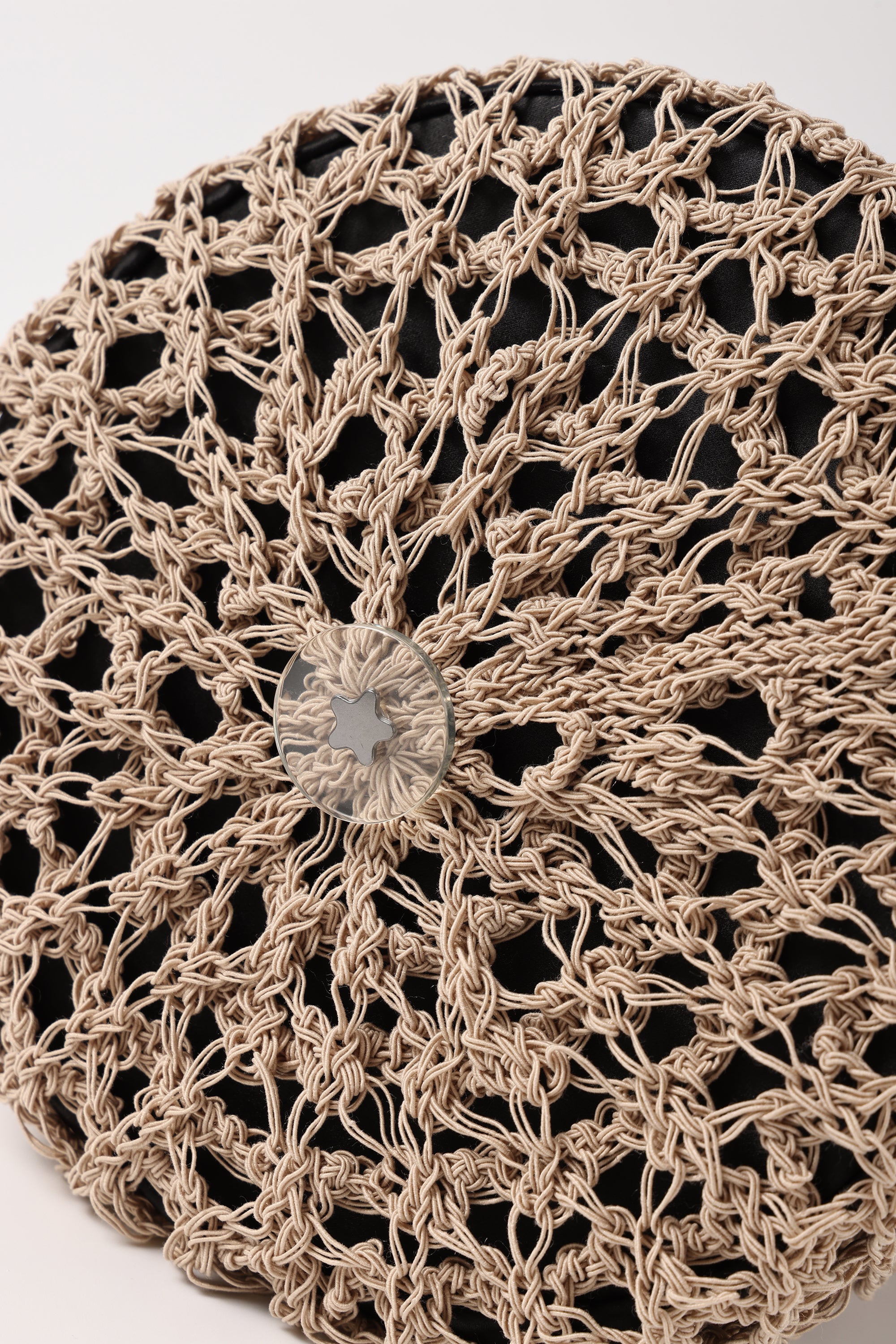LUMEN knit satin bag (Beige)