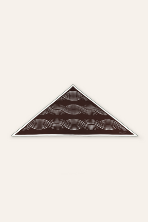 LUNA triangle silk scarf (Brown)
