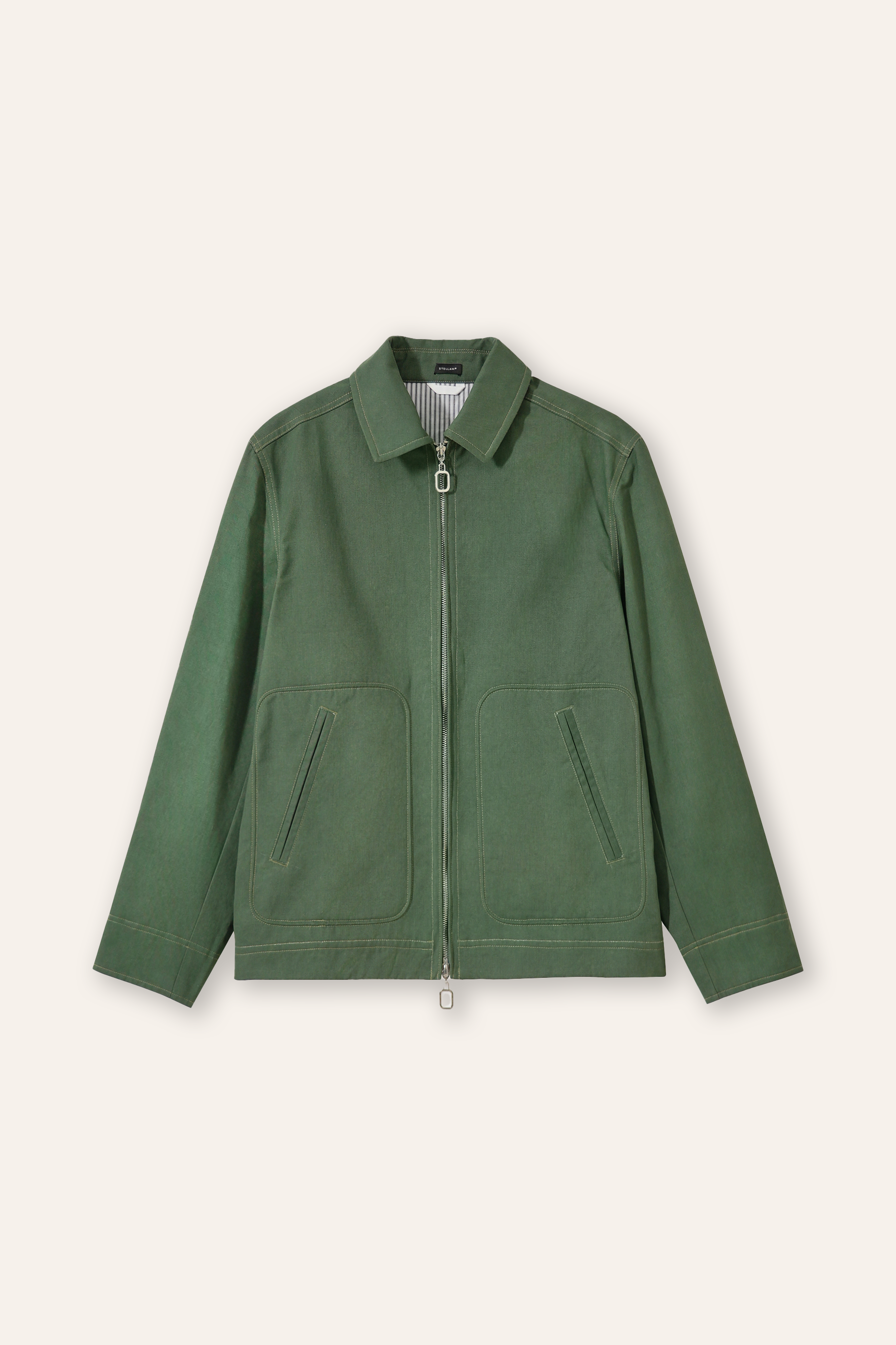 AGATE cotton trench jacket (Army green)