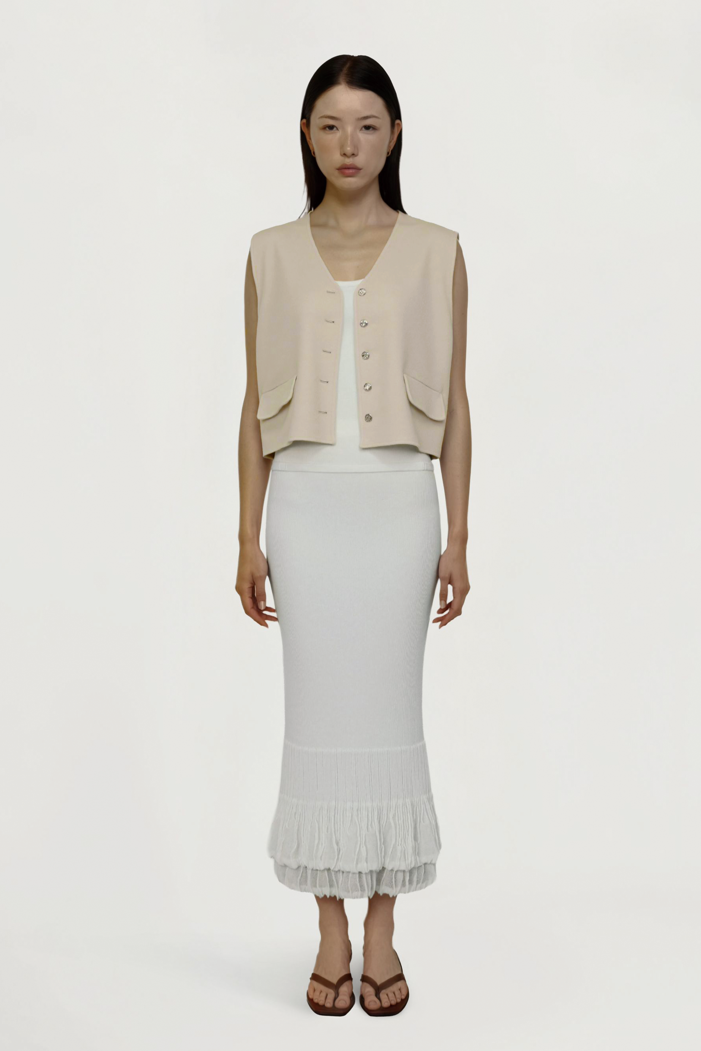 LULU 2.0 King's superfine wool gilet (Beige)