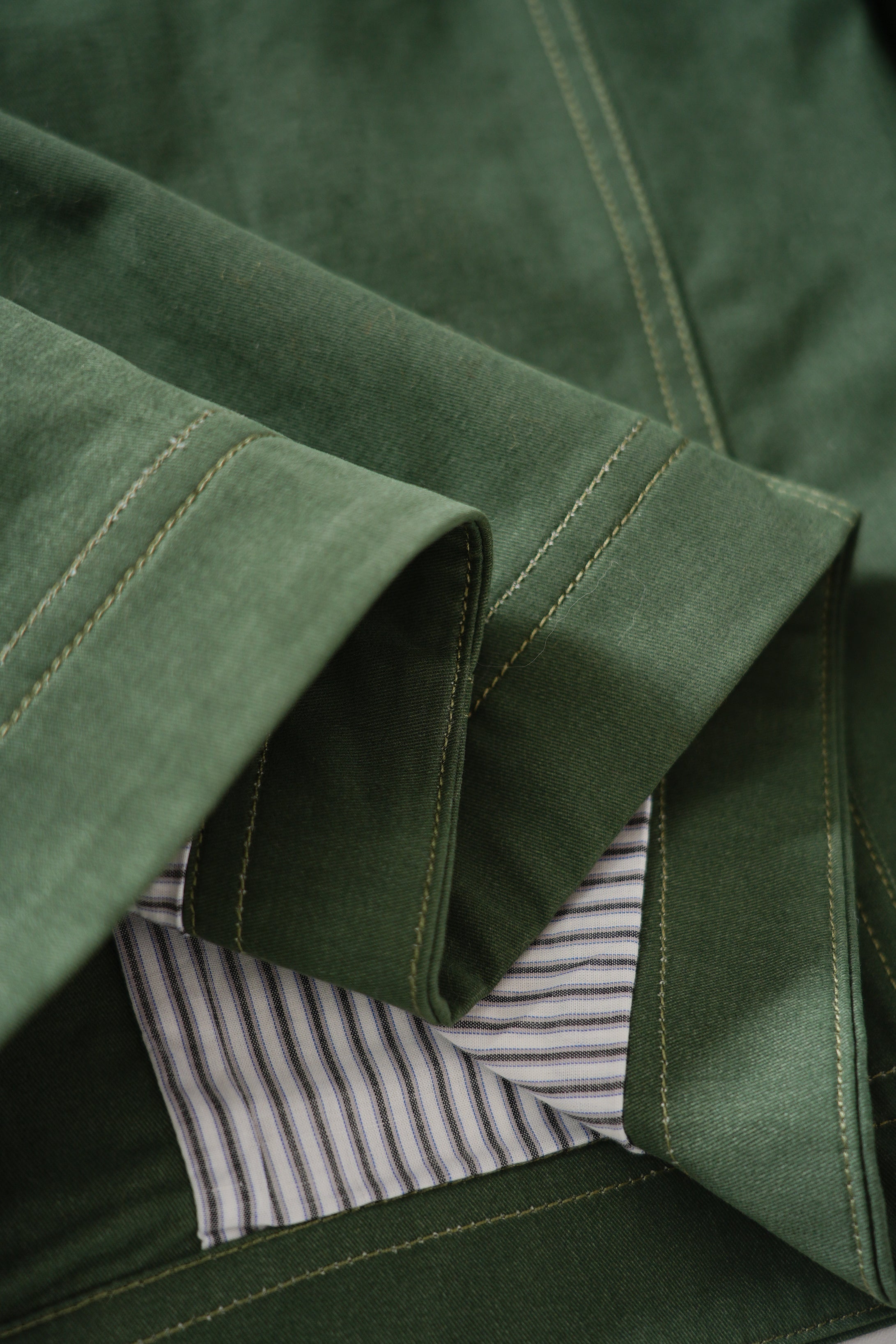 AGATE cotton trench jacket (Army green)