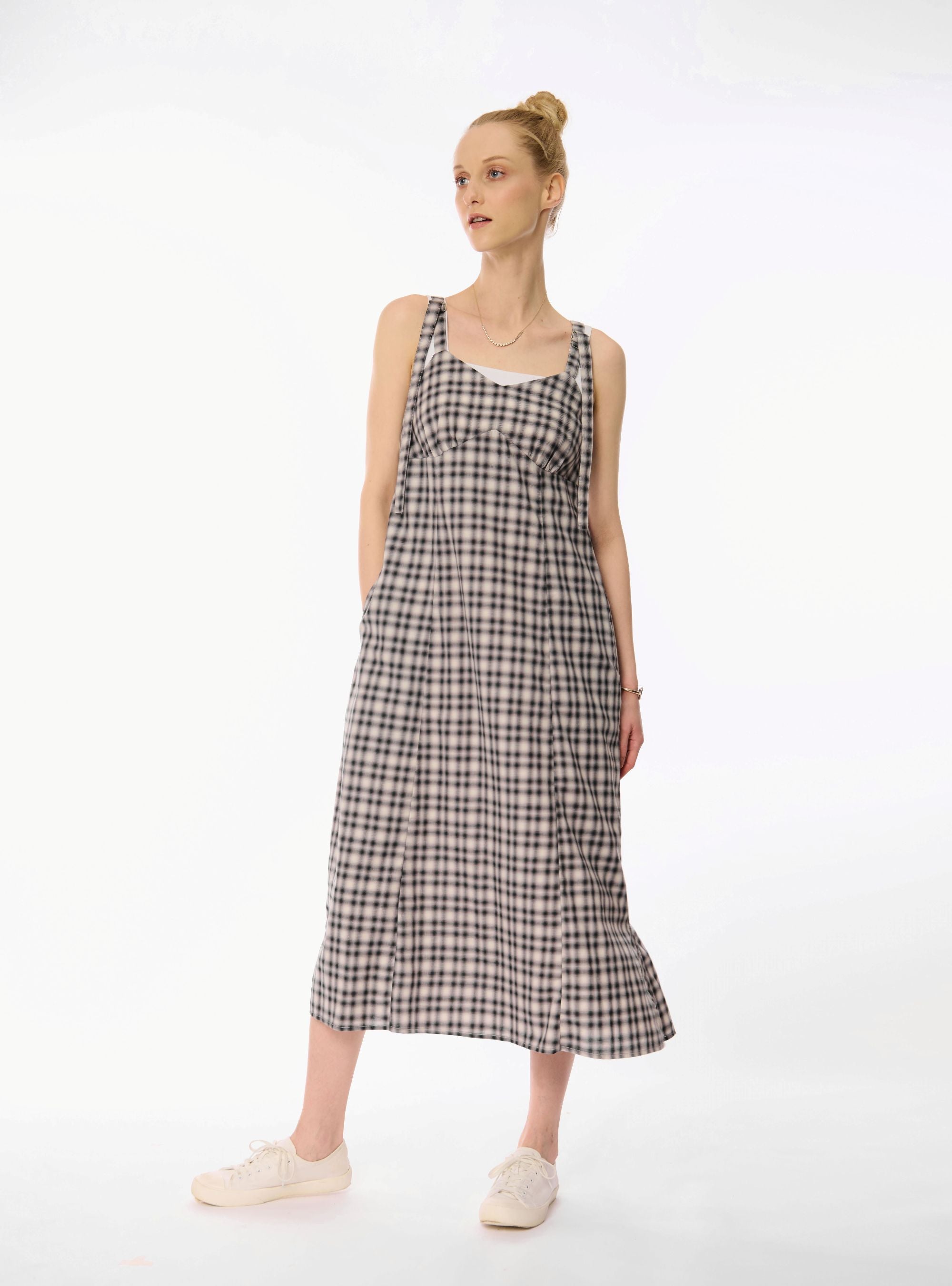 NINI cotton maxi dress (Check)
