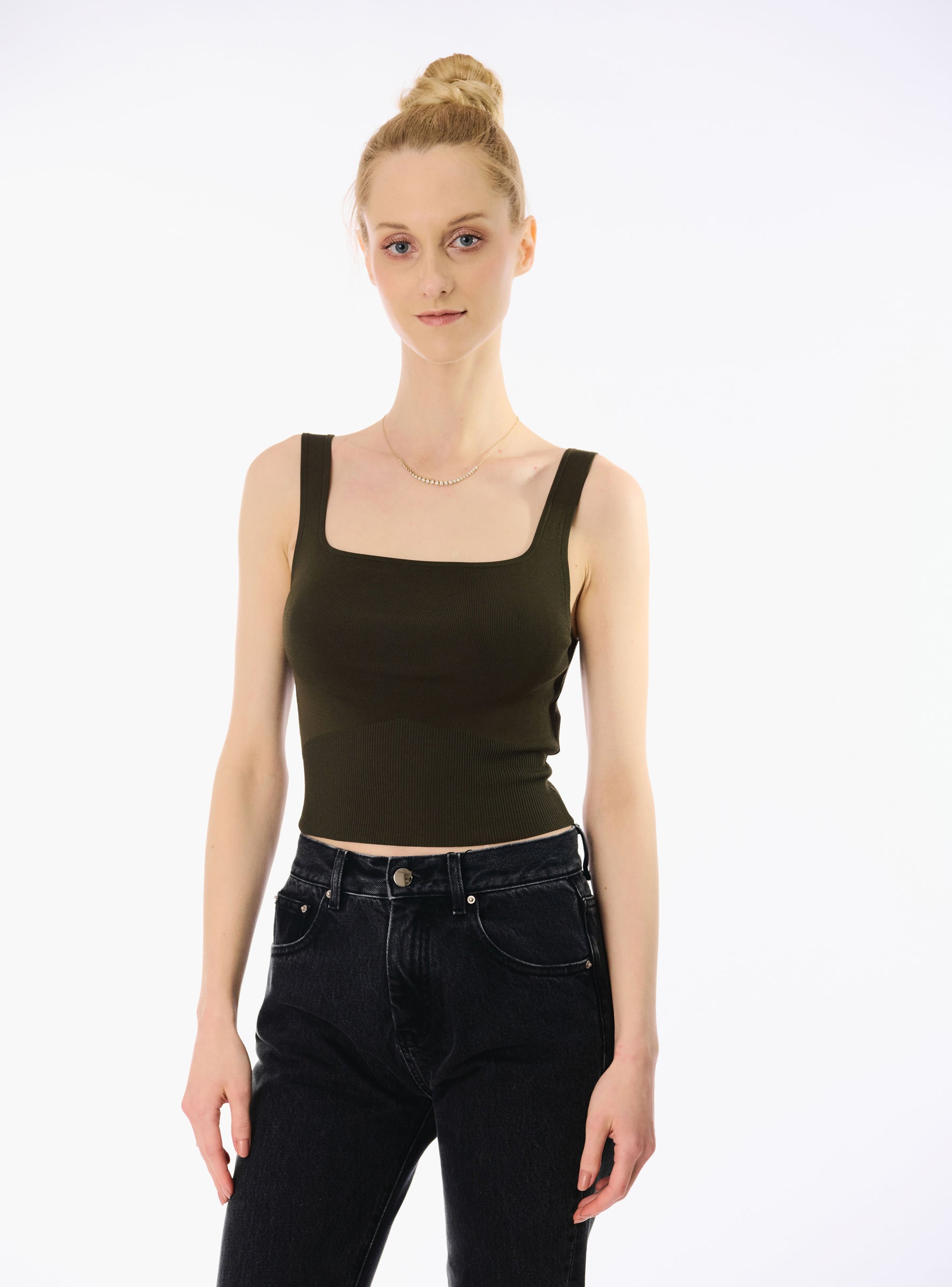 ROSEMARY jersey knit top (Olive)